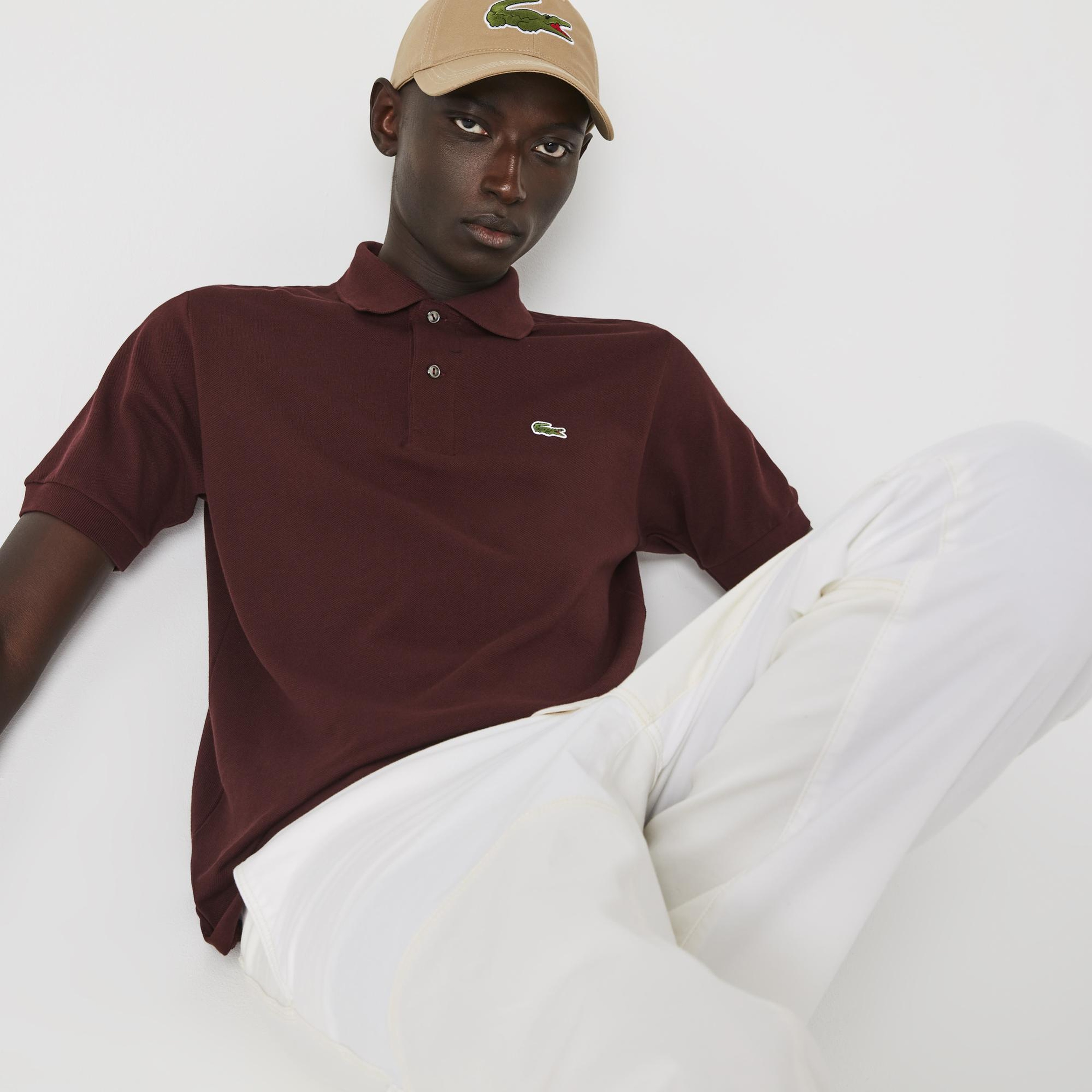L.12.12 Erkek Classic Fit Bordo Polo