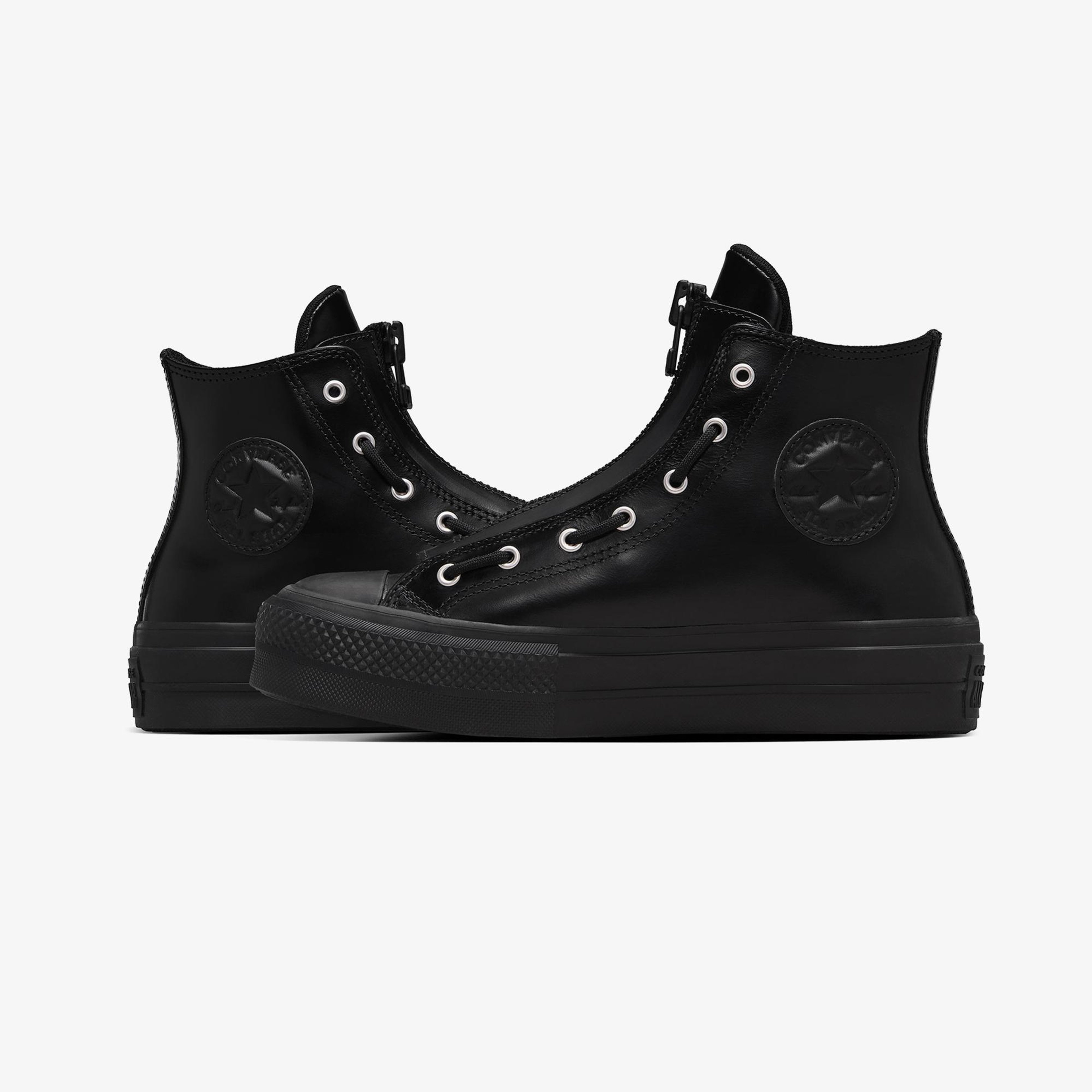 Converse Chuck Taylor All Star Lift Kadın Siyah Deri Bot