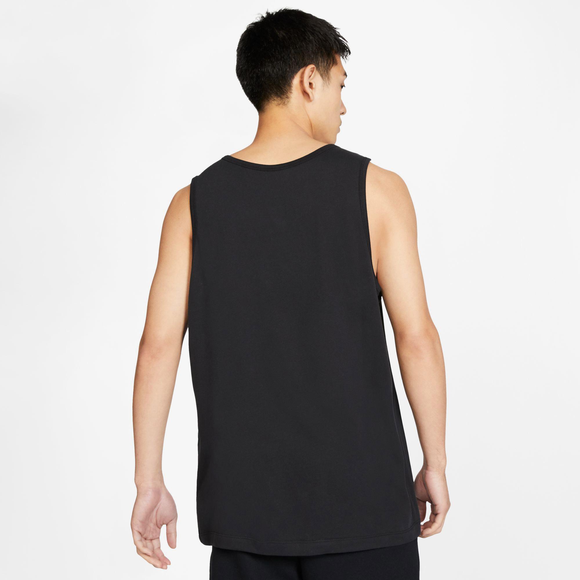 Nike Dri-Fit Tank Solid Erkek Siyah Kolsuz T-Shirt