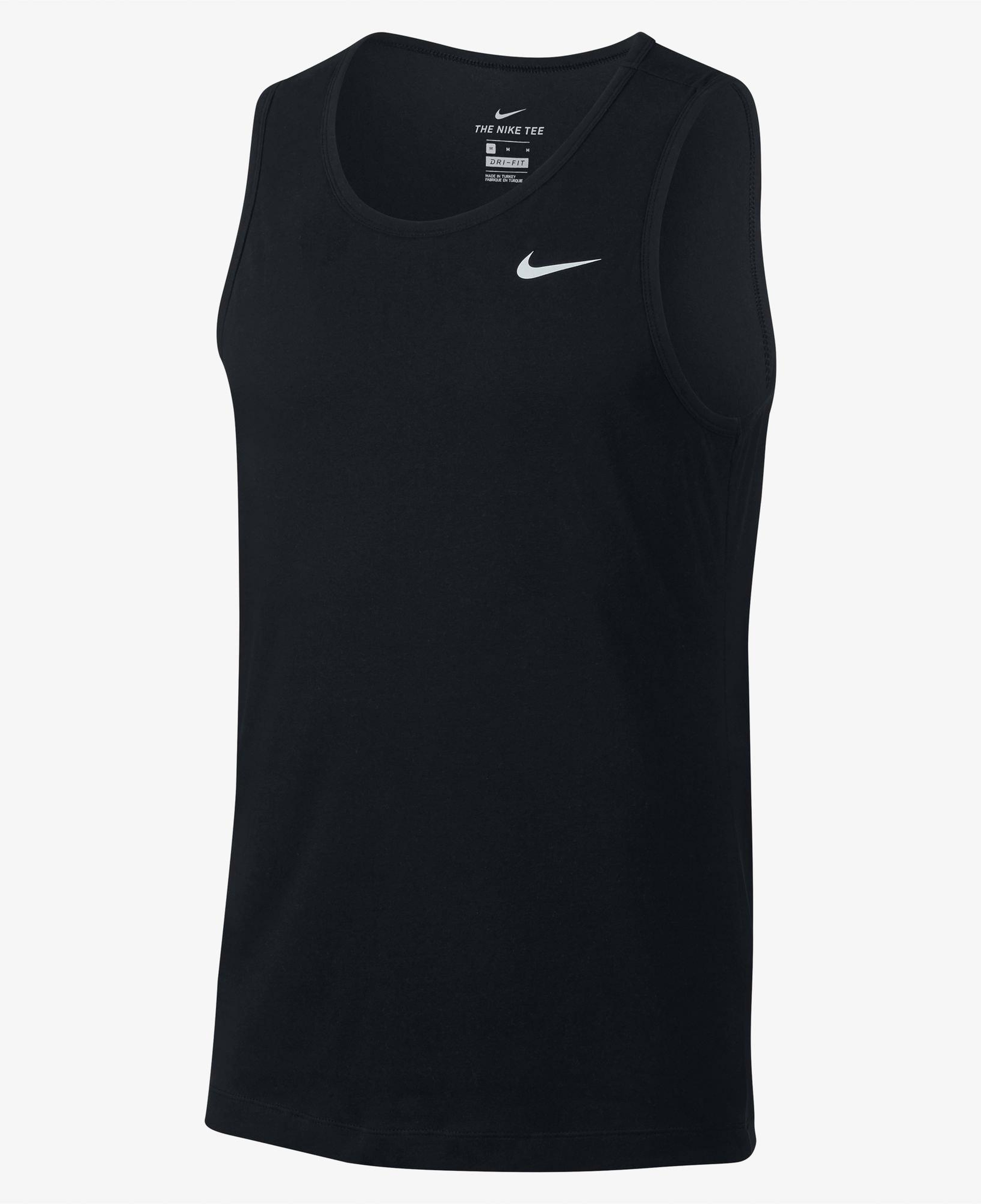 Nike Dri-Fit Tank Solid Erkek Siyah Kolsuz T-Shirt