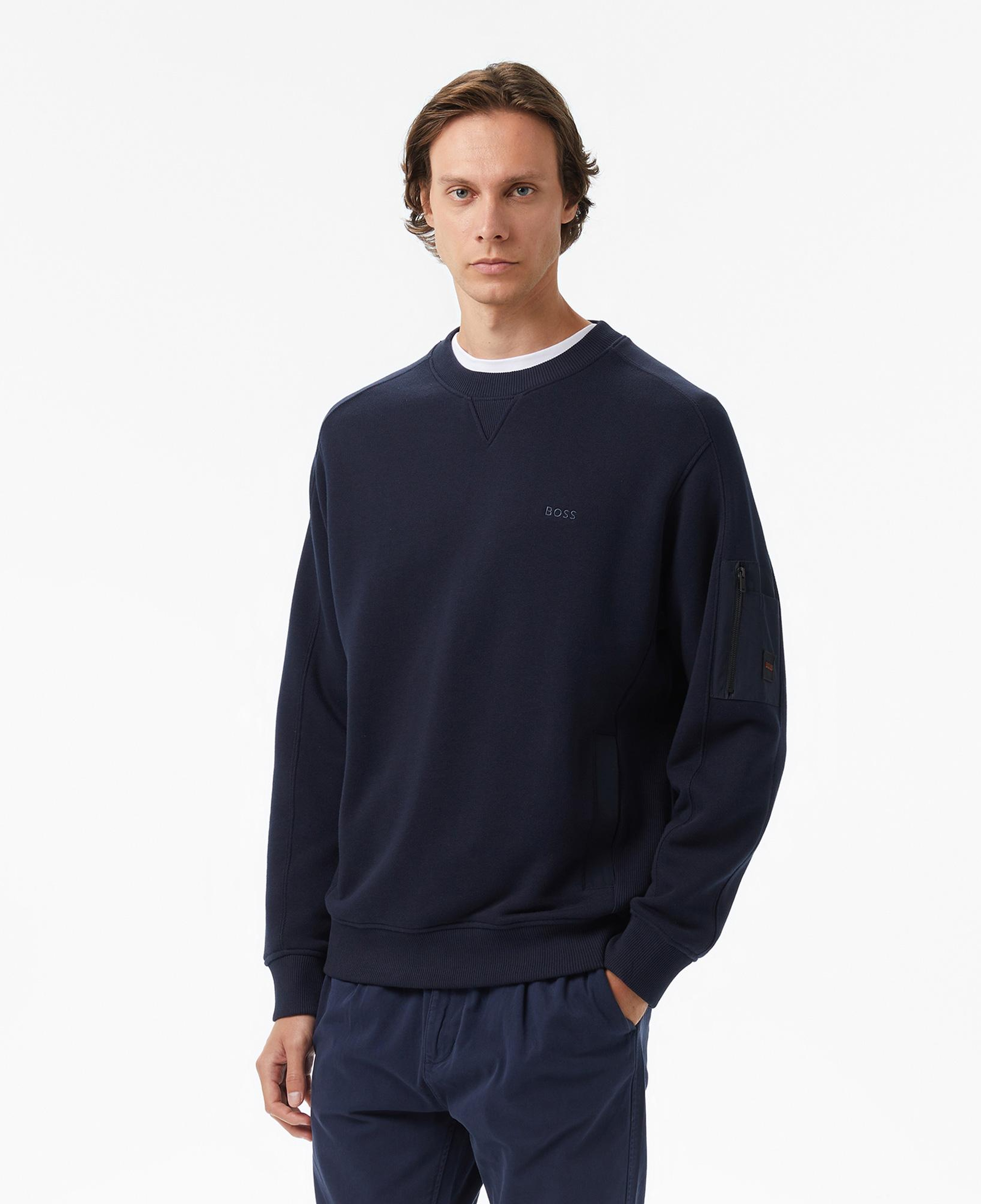 Boss Erkek Koyu Mavi Sweatshirt