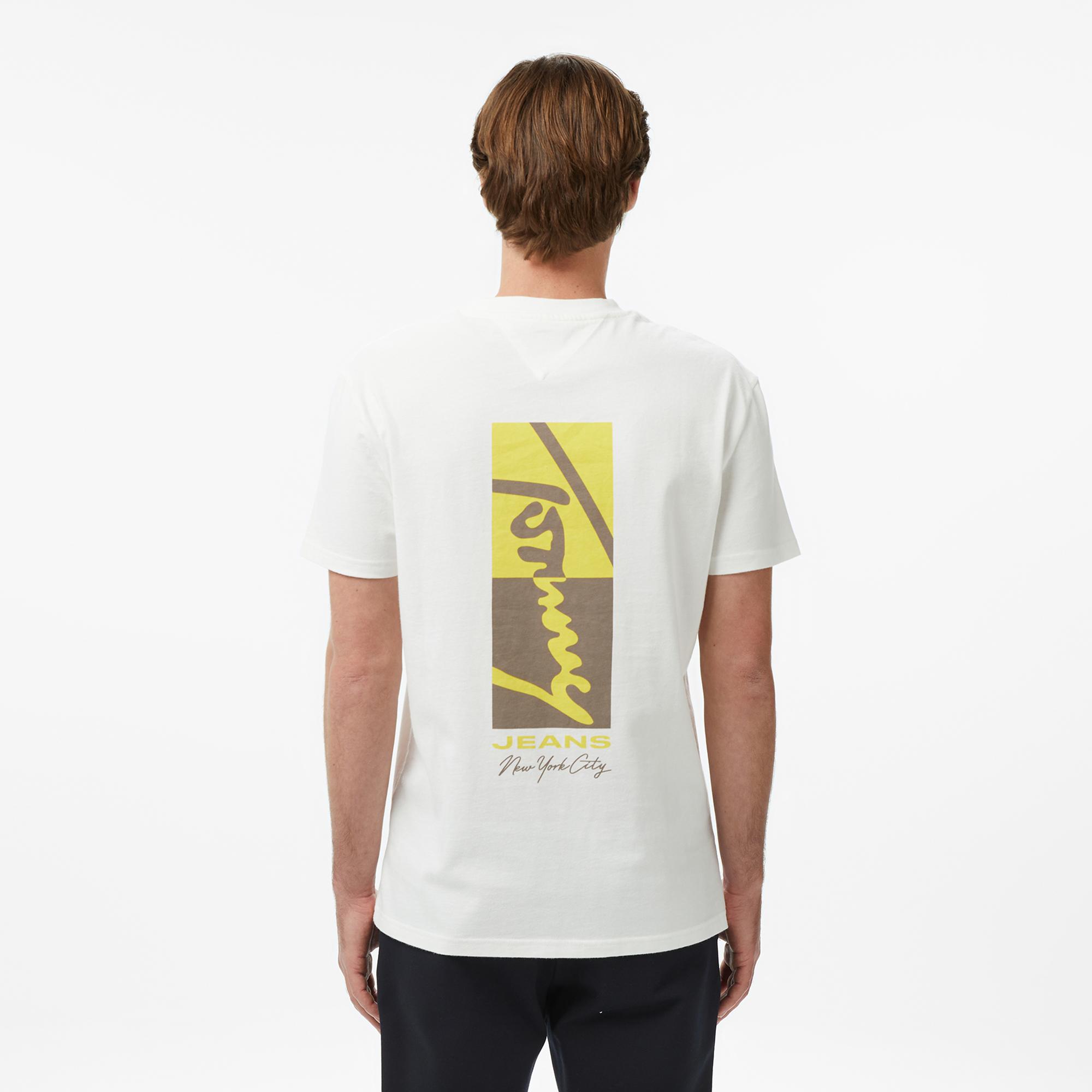 Tommy Hilfiger Signature Erkek Beyaz T-Shirt