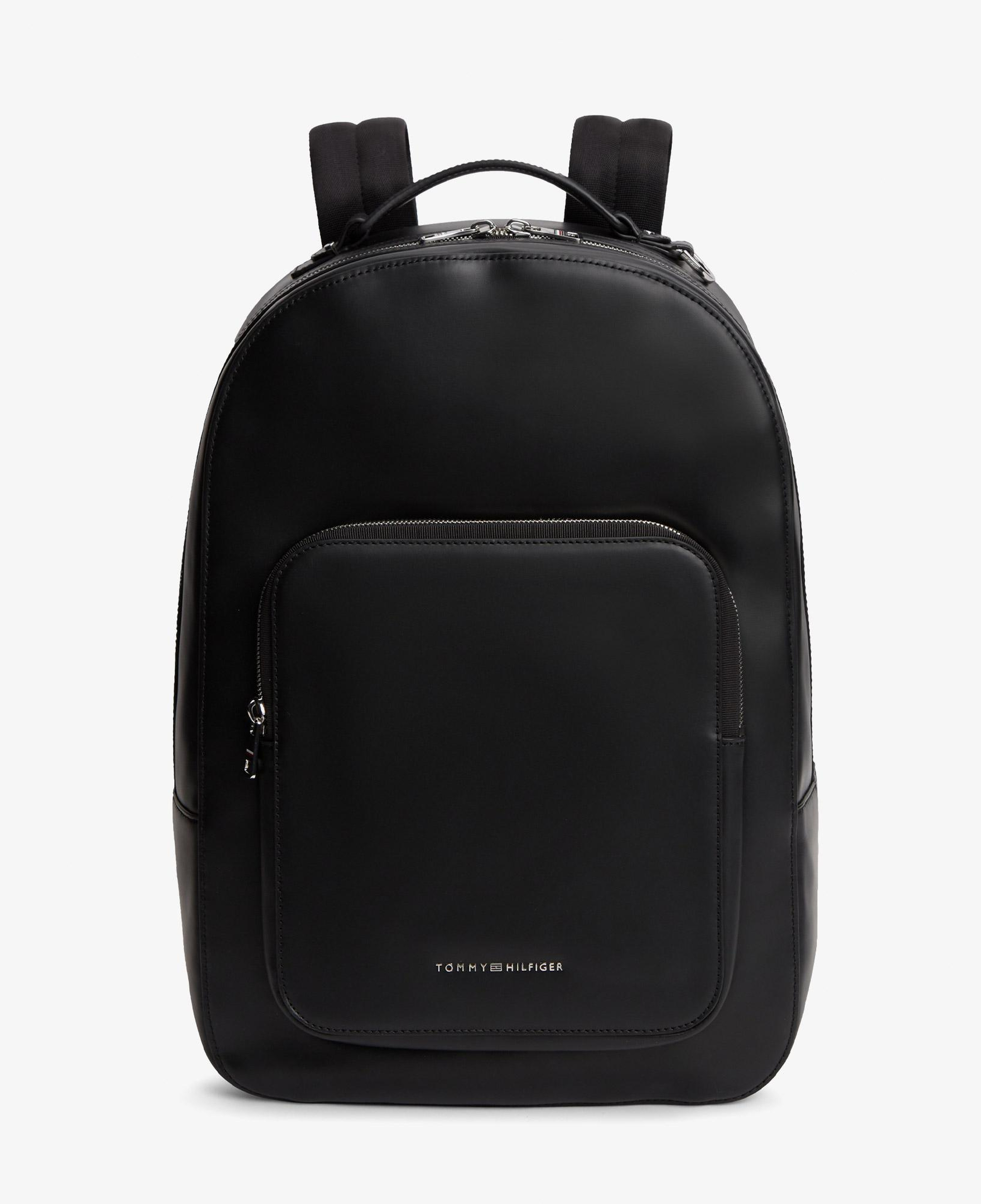 Tommy Hilfiger Business Leather Erkek Siyah Sırt Çantası