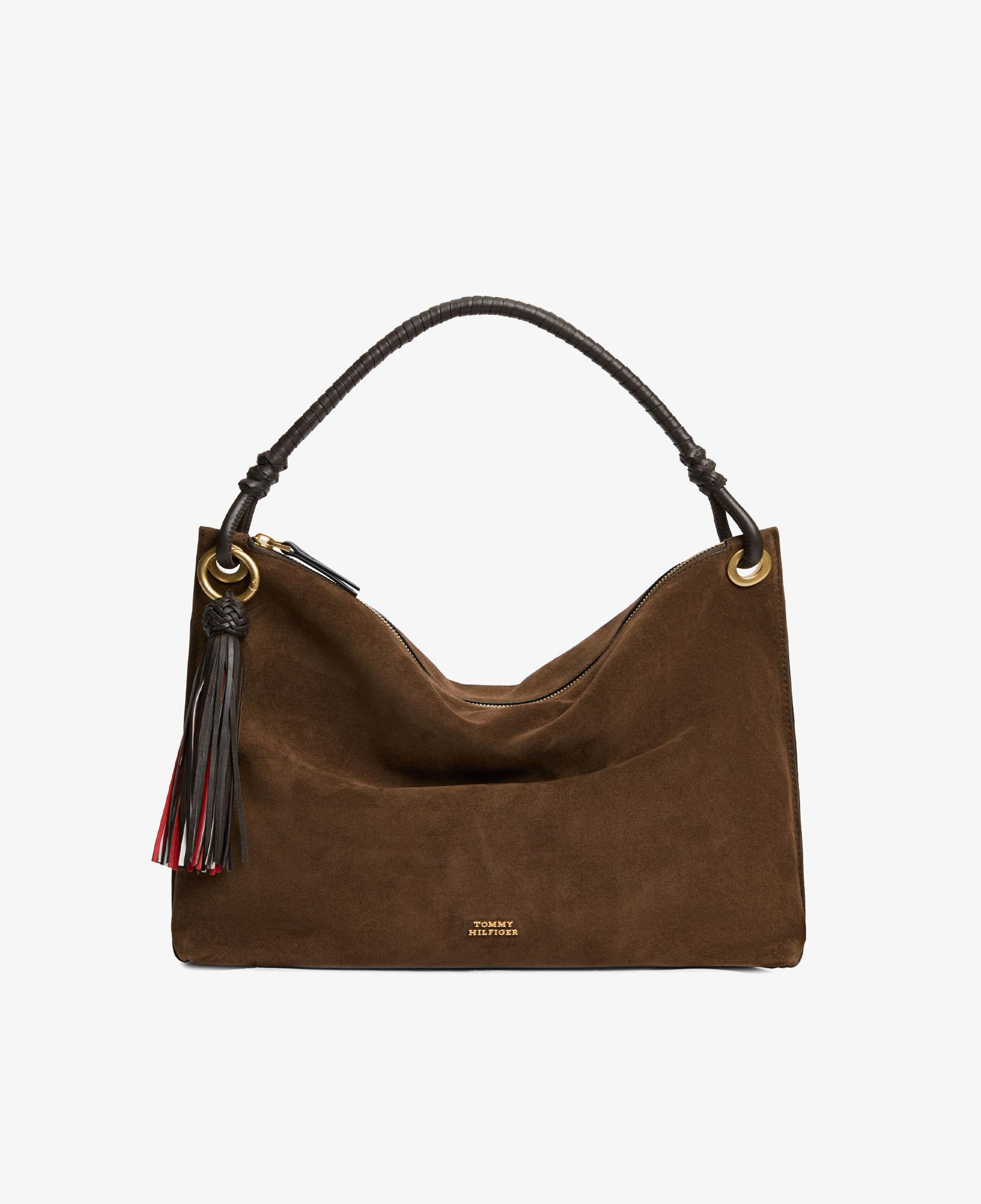 Tommy Hilfiger Statement Leather Kadın Kahverengi Omuz Çantası