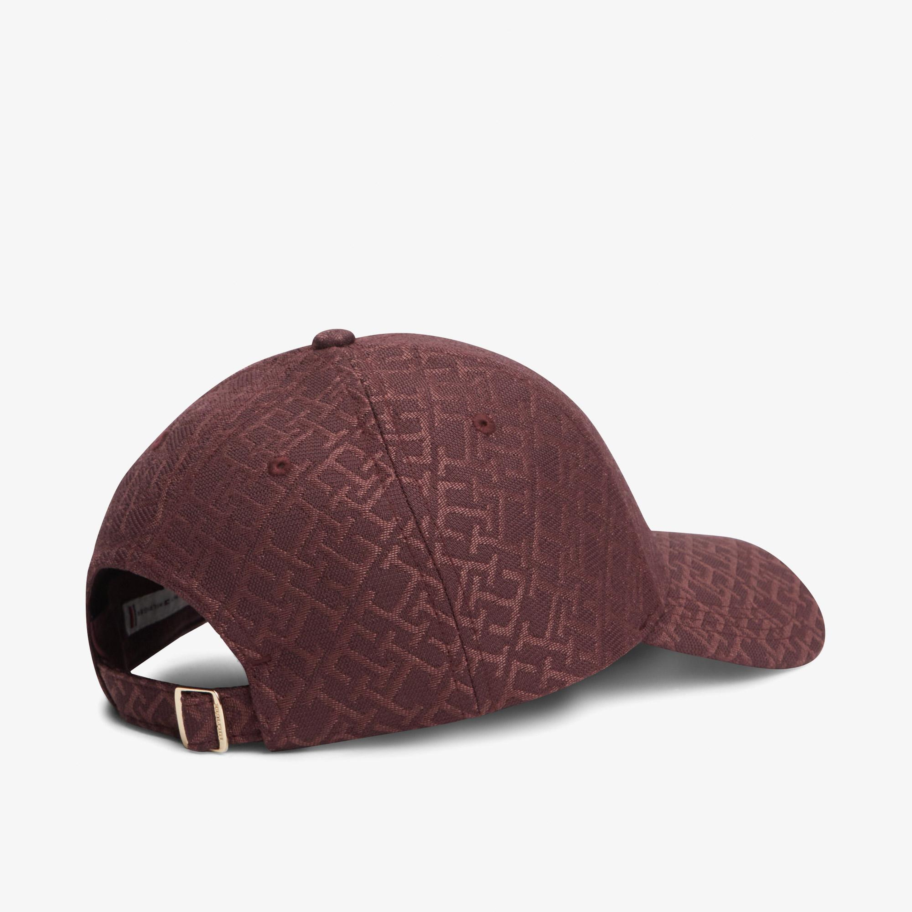 Tommy Hilfiger Monogram Kadın Bordo Şapka