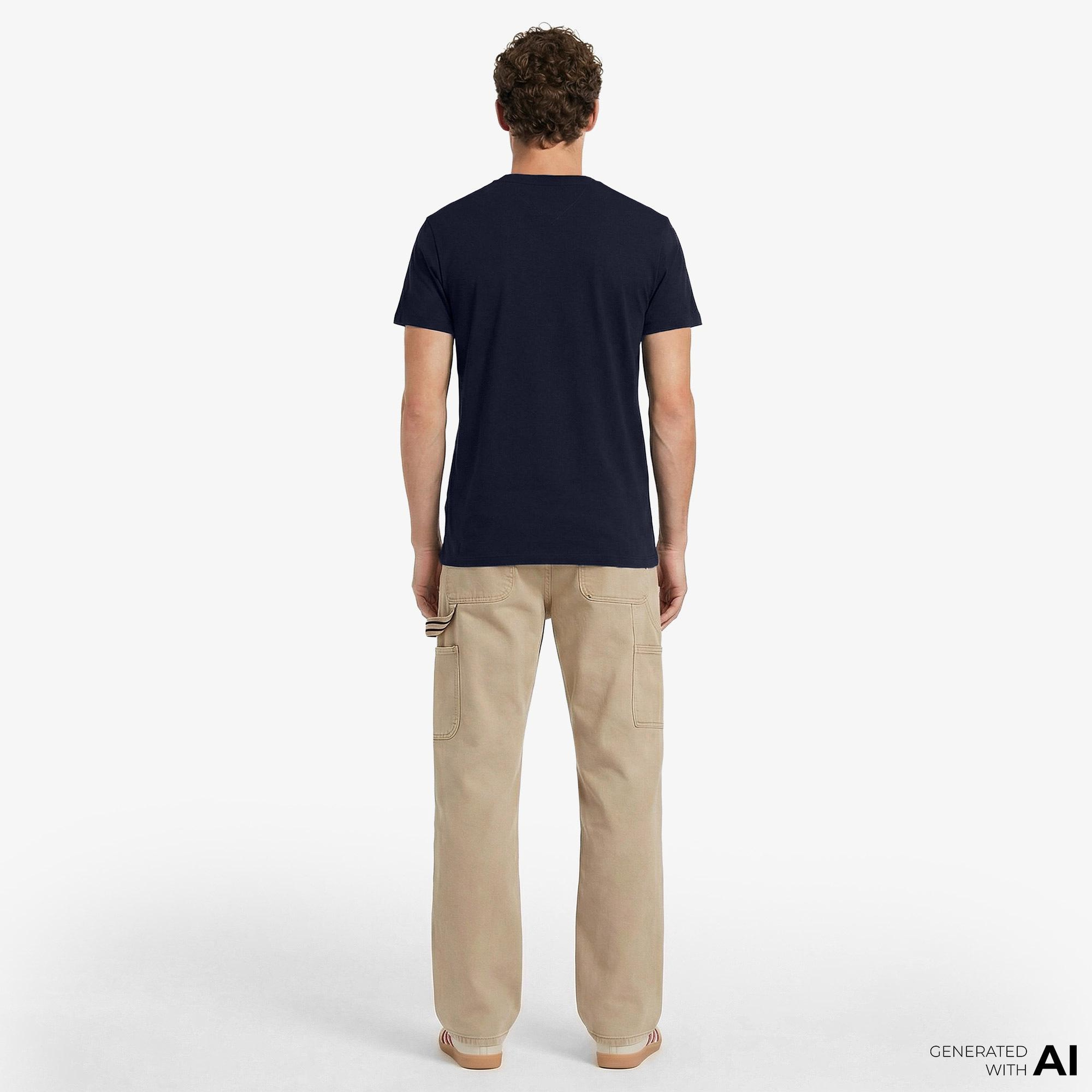 Tommy Hilfiger Signature Erkek Lacivert T-Shirt
