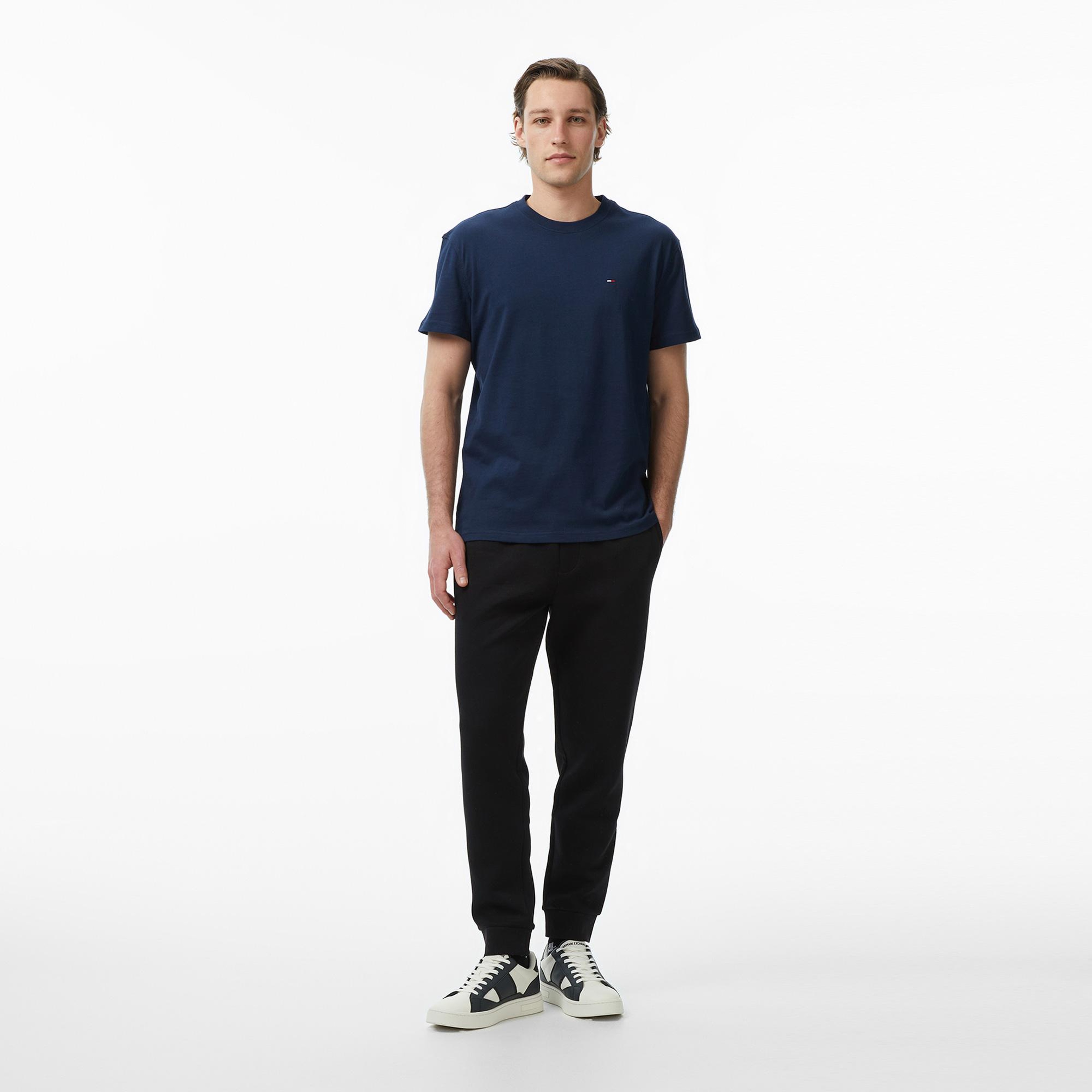 Tommy Hilfiger Classic Flag Erkek Lacivert T-Shirt