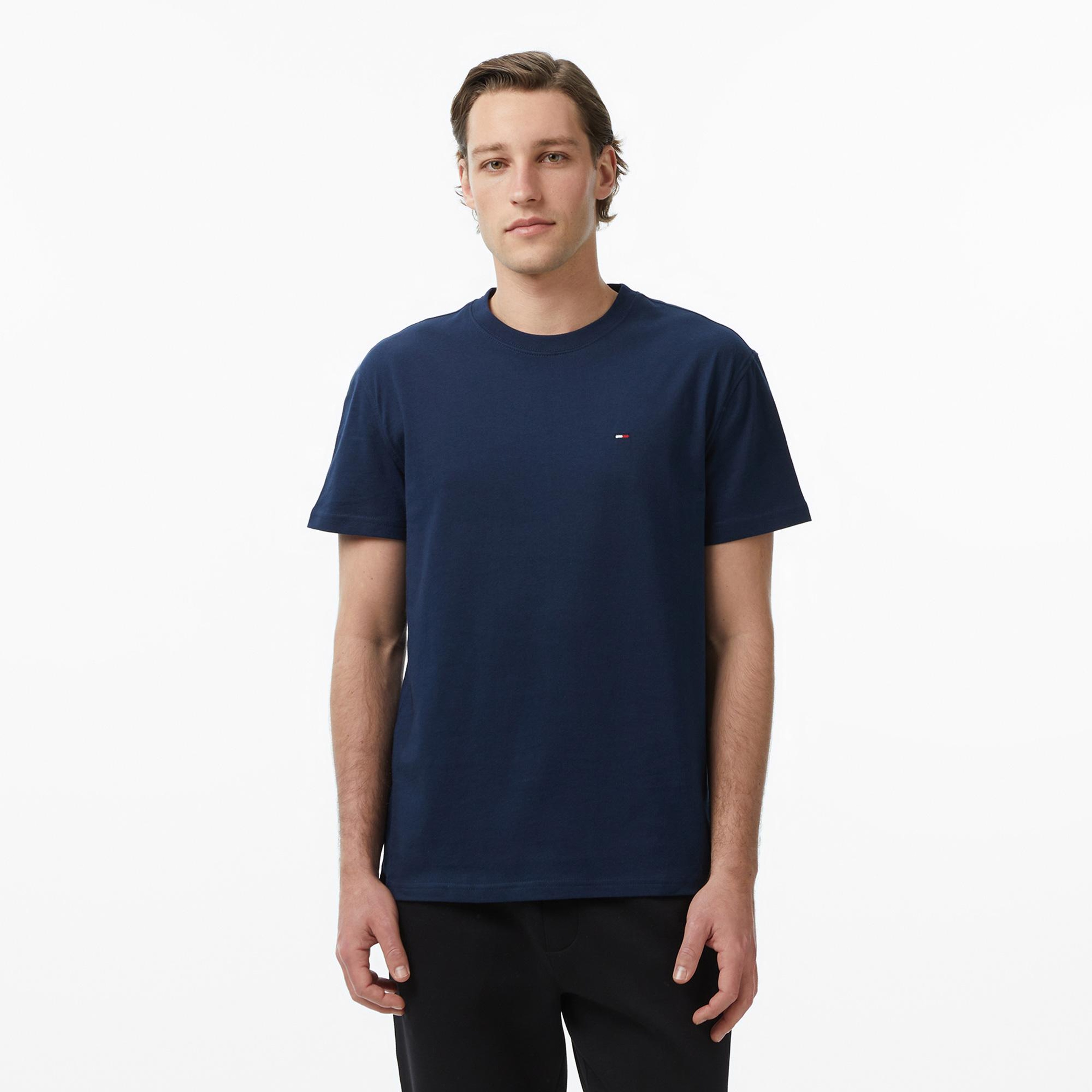 Tommy Hilfiger Classic Flag Erkek Lacivert T-Shirt