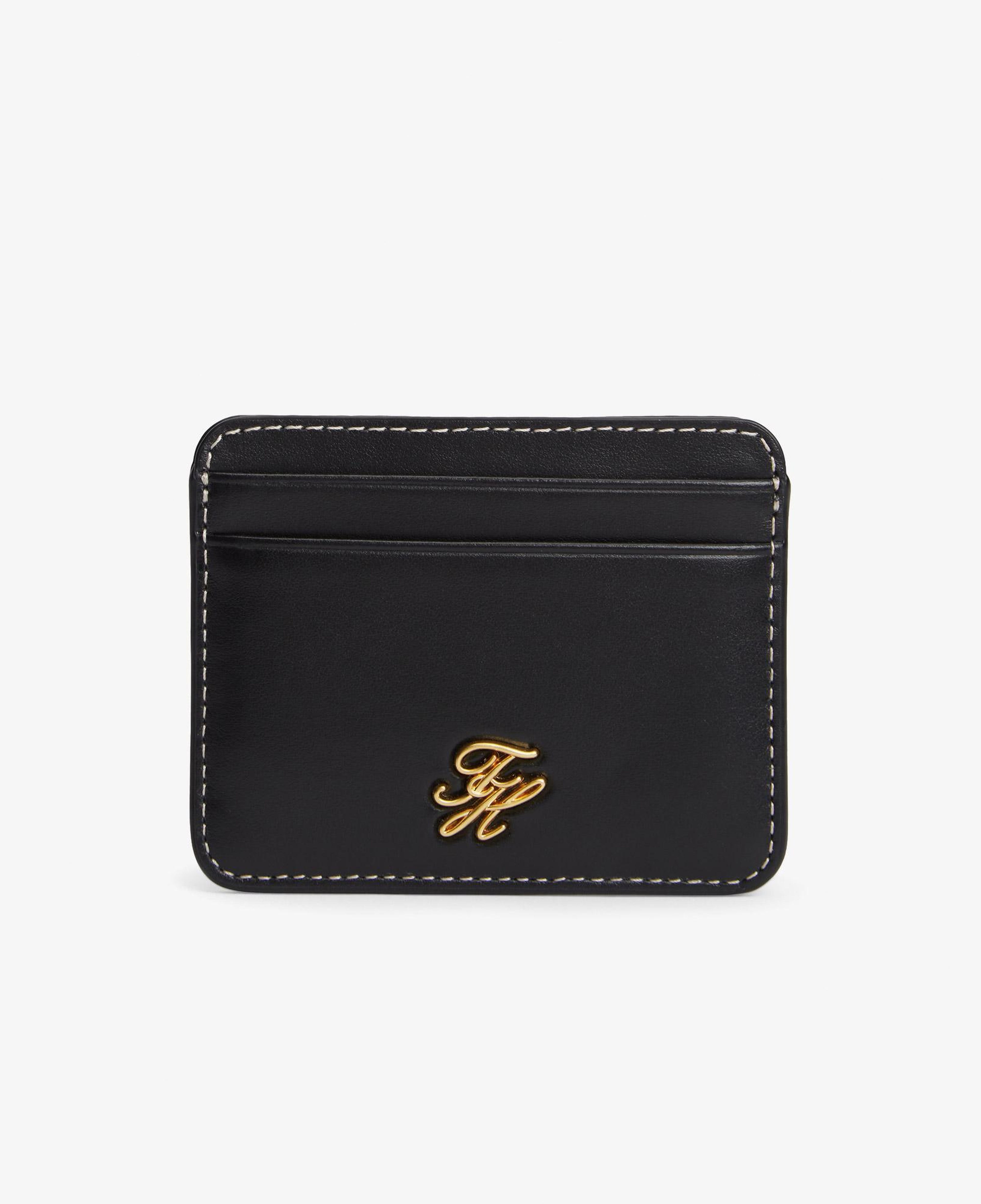 Tommy Hilfiger Script Leather Kadın Siyah Kartlık