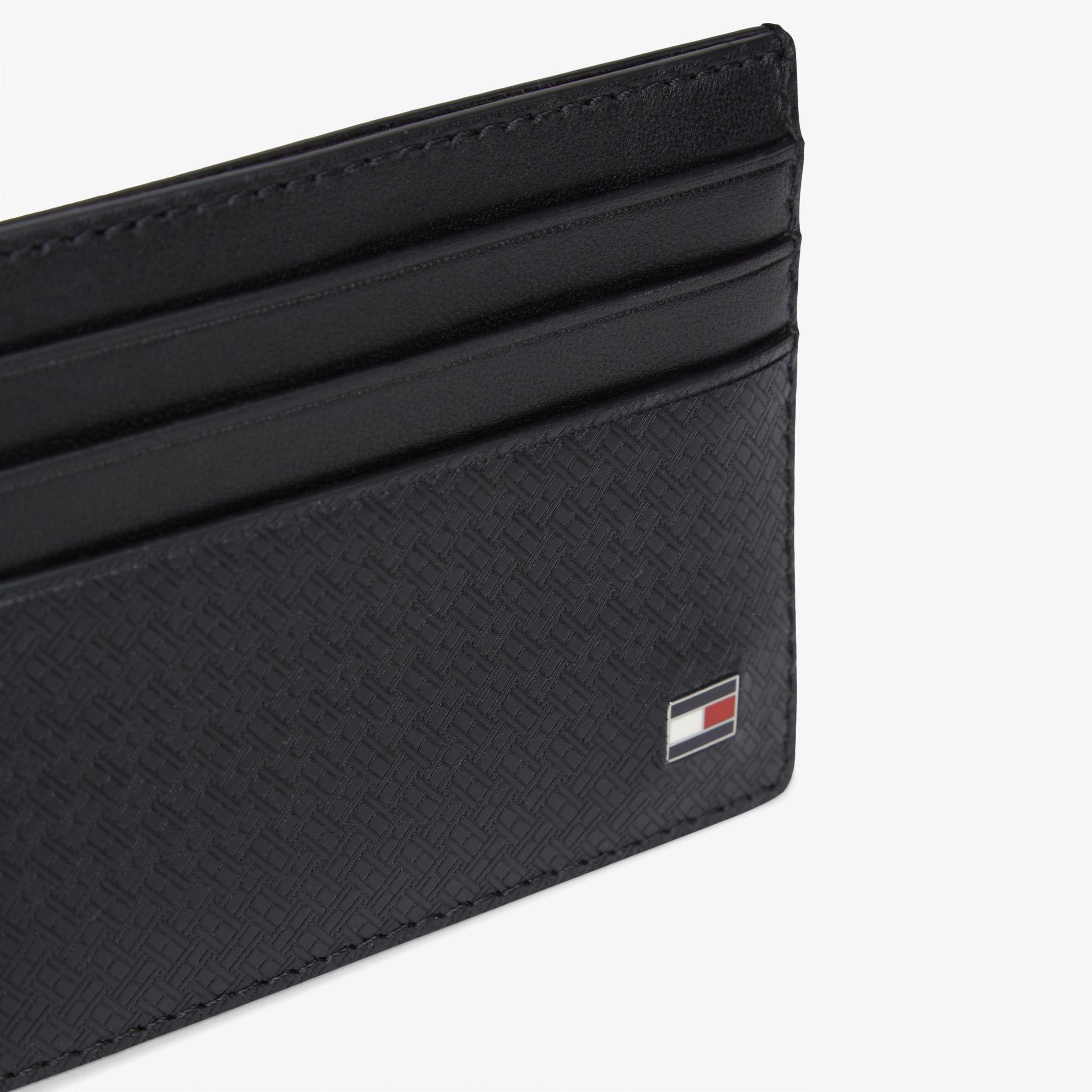 Tommy Hilfiger Emboss Erkek Siyah Kartlık