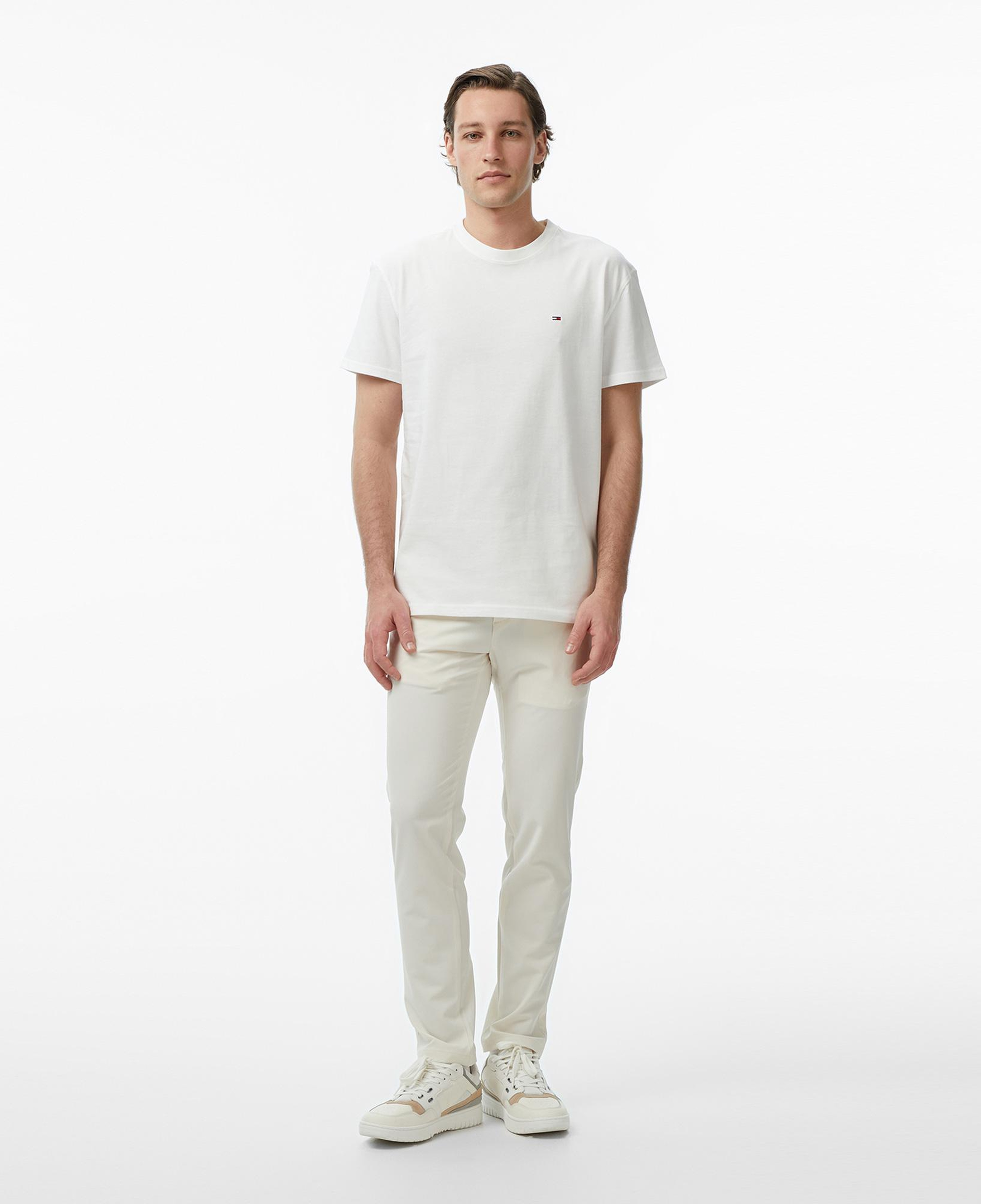 Tommy Hilfiger Classic Flag Erkek Beyaz T-Shirt