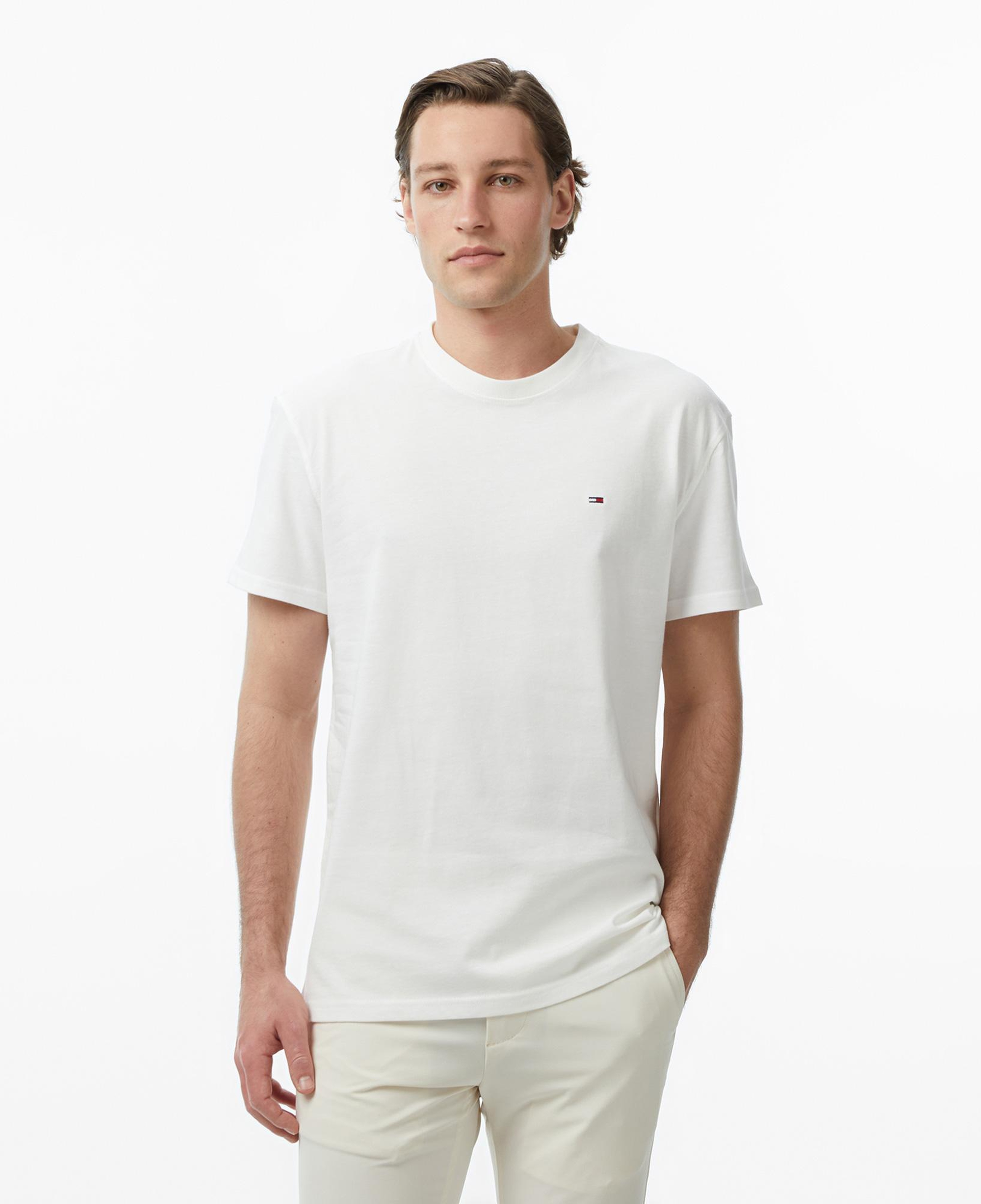 Tommy Hilfiger Classic Flag Erkek Beyaz T-Shirt