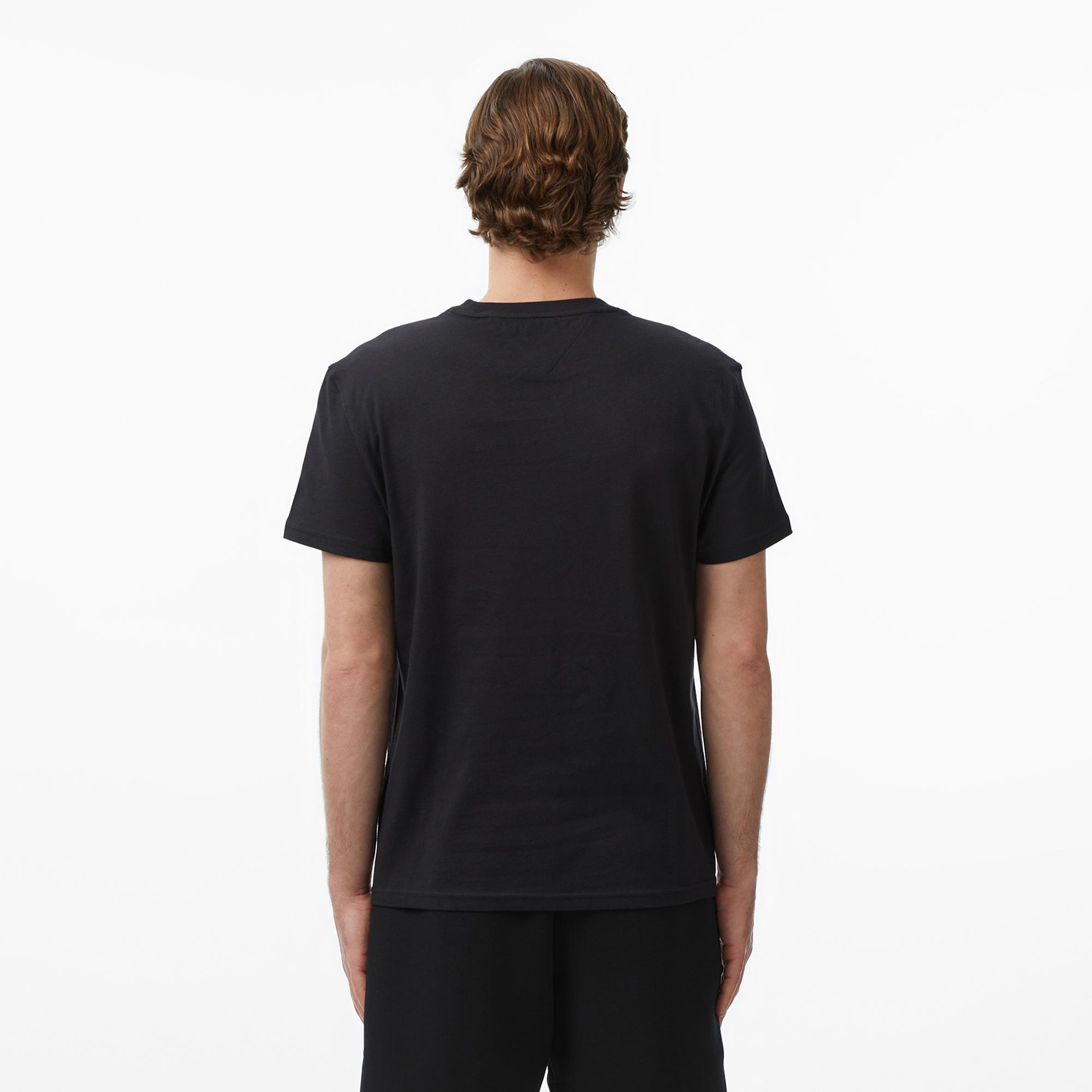 Tommy Hilfiger Classic Flag Erkek Siyah T-Shirt