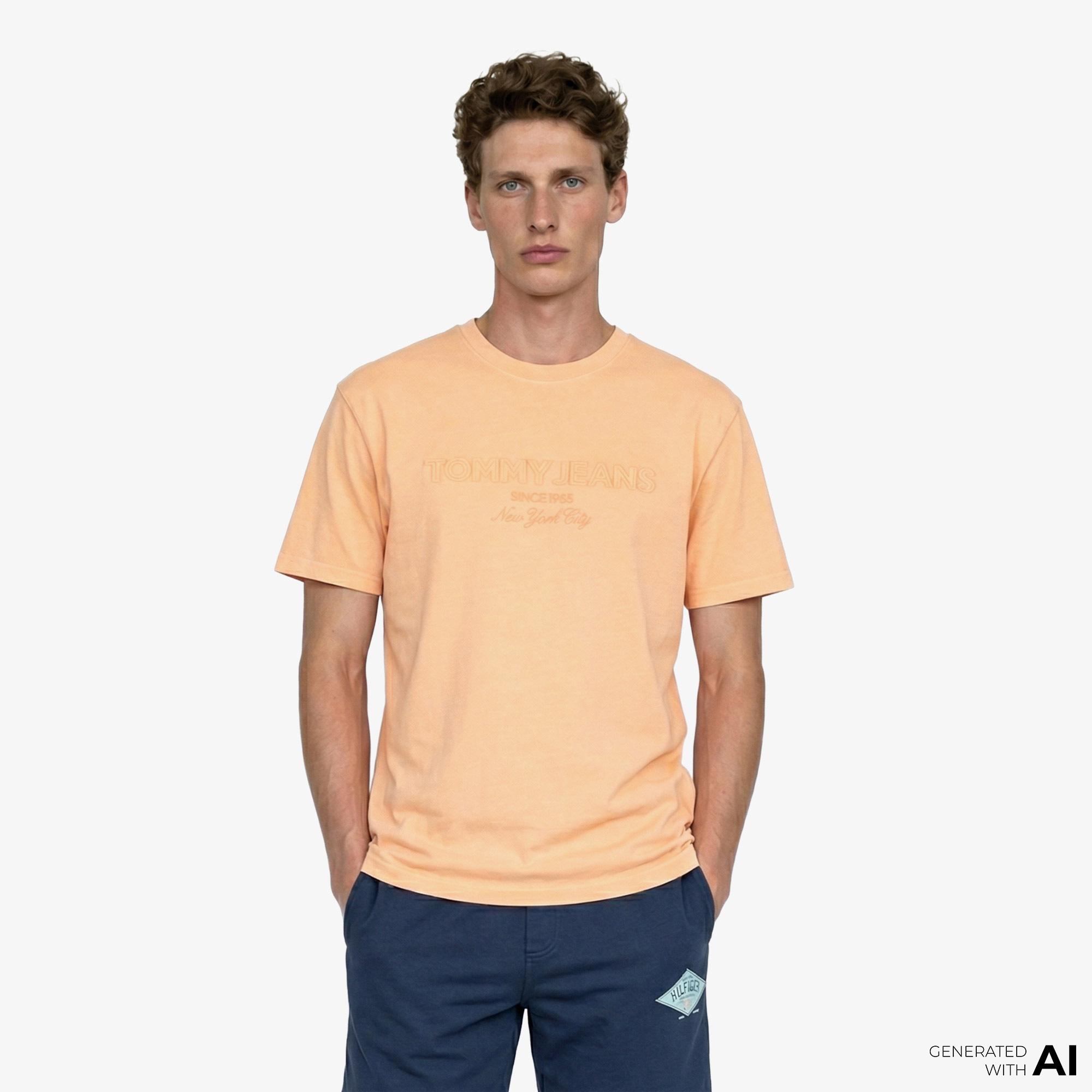 Tommy Hilfiger New Classics Erkek Turuncu T-Shirt