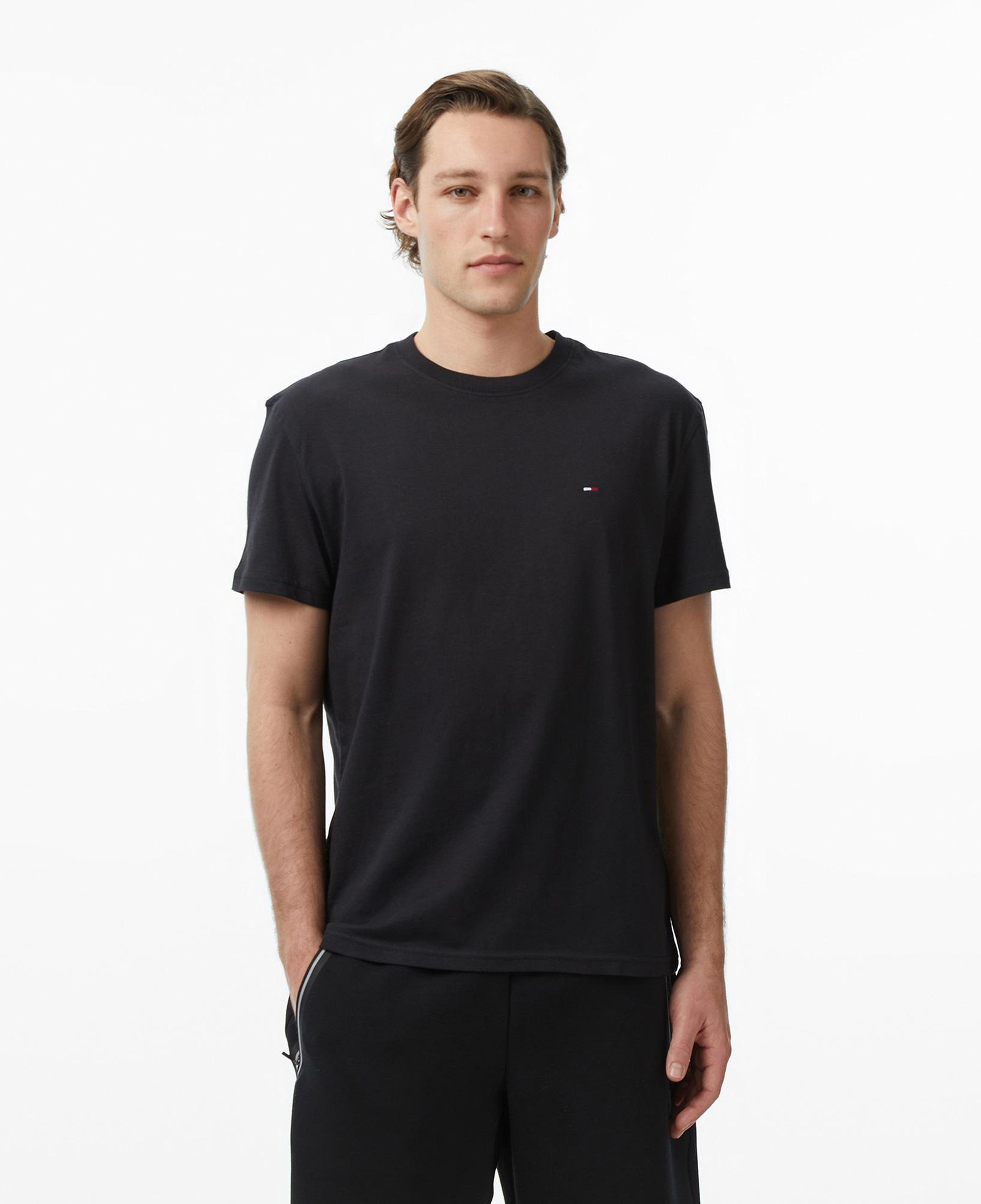 Tommy Hilfiger Classic Flag Erkek Siyah T-Shirt