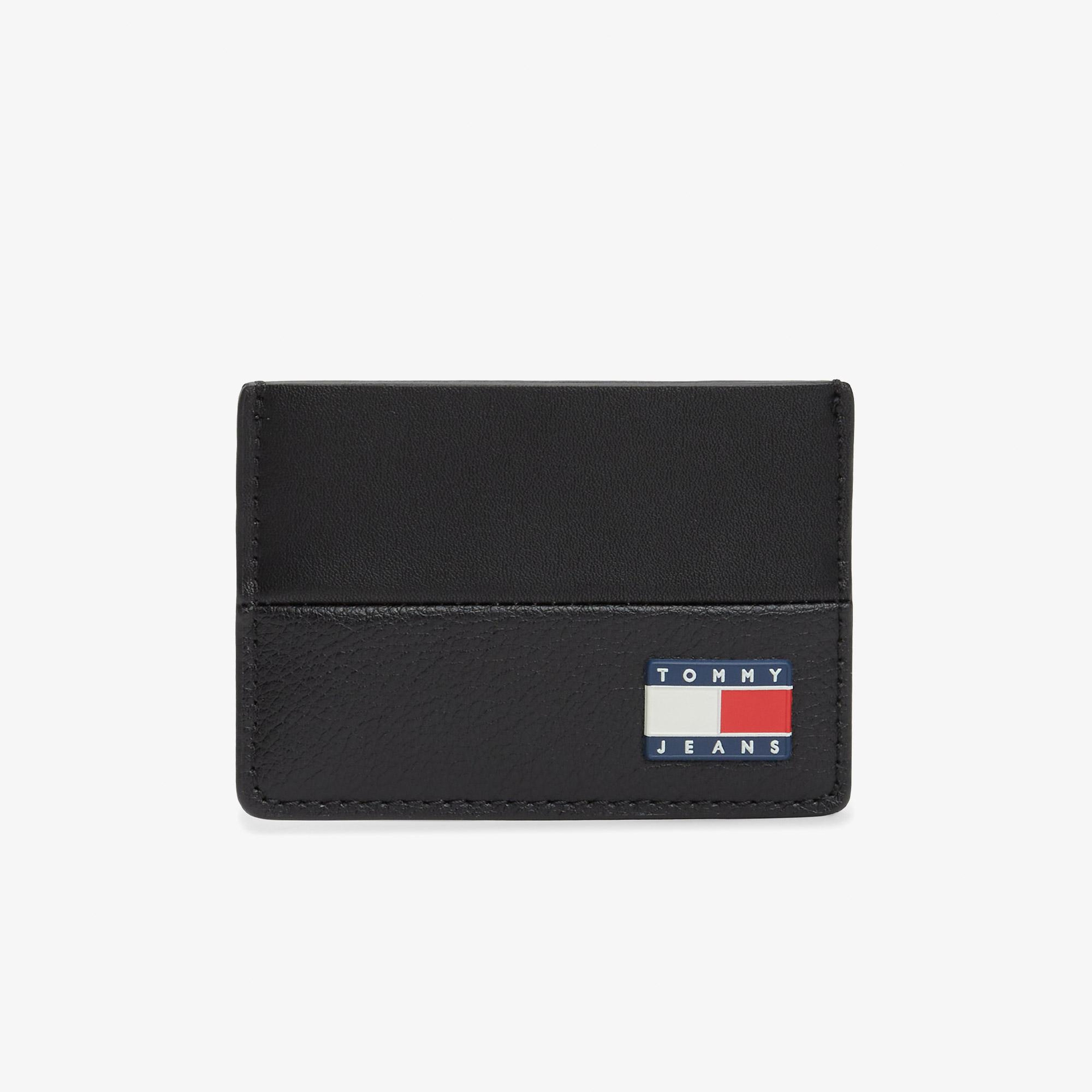 Tommy Hilfiger Heritage Leather Erkek Siyah Kartlık