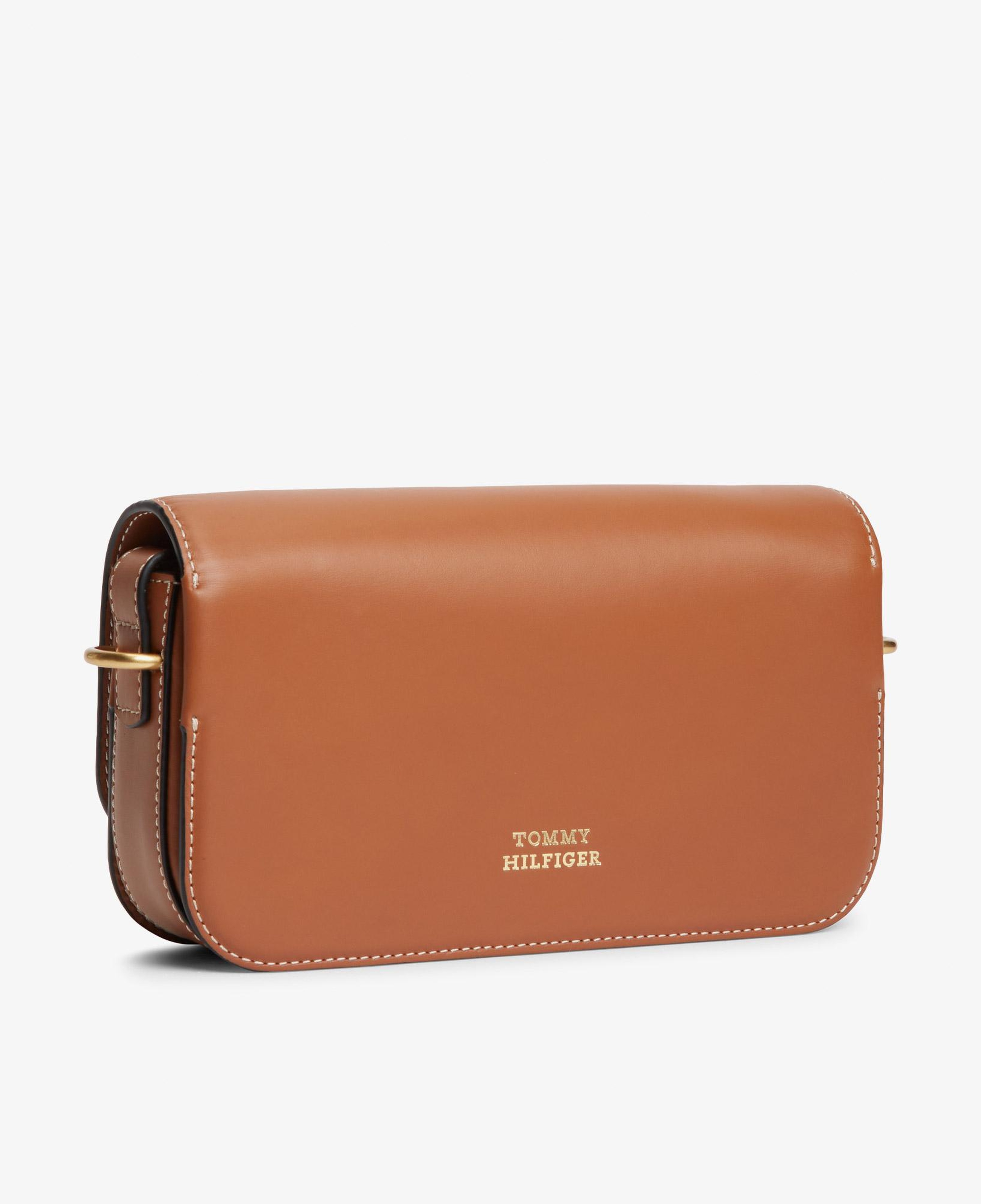 Tommy Hilfiger Script Leather Kadın Kahverengi Çapraz Çanta