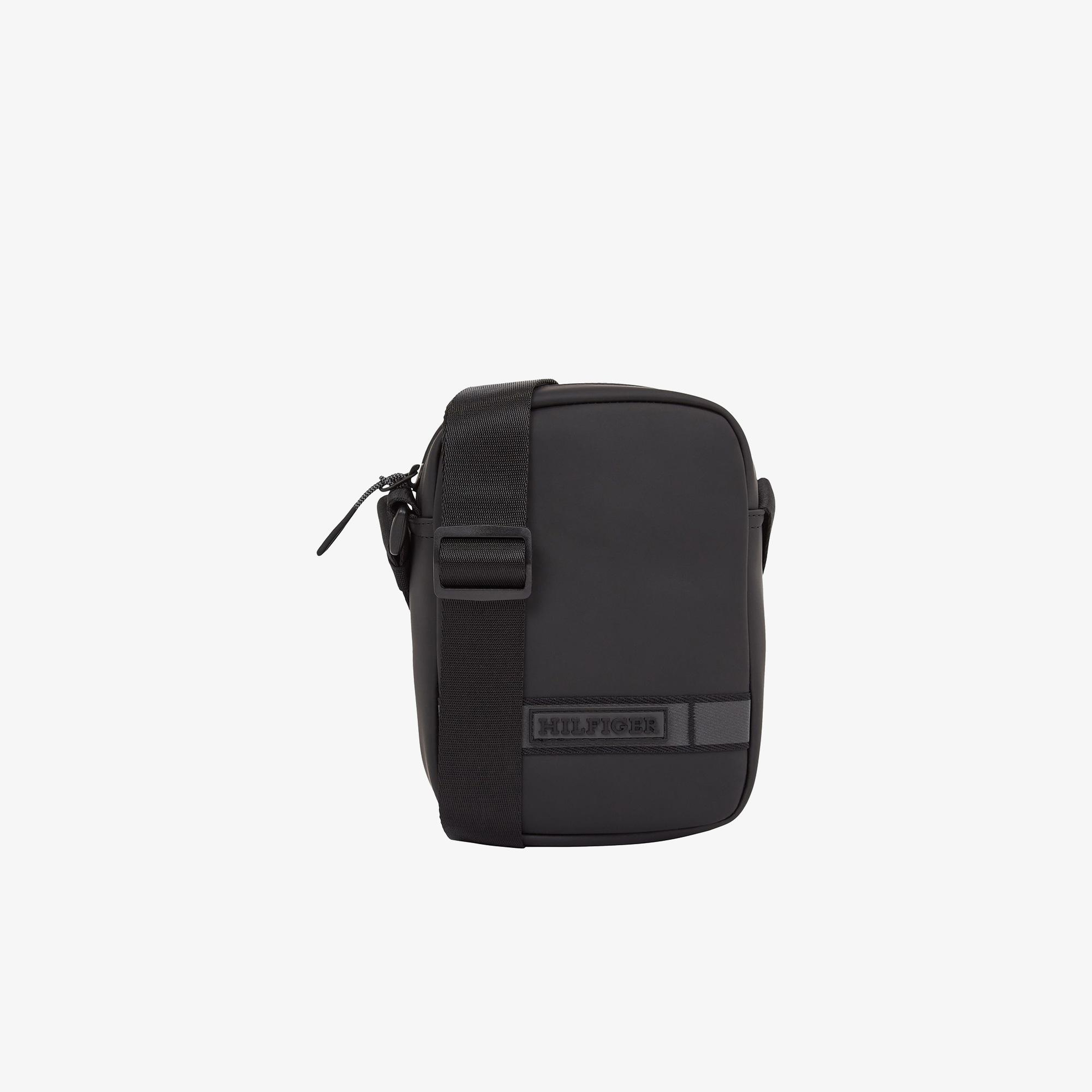 Tommy Hilfiger Monotype Mini Reporter Erkek Siyah Omuz Çantası