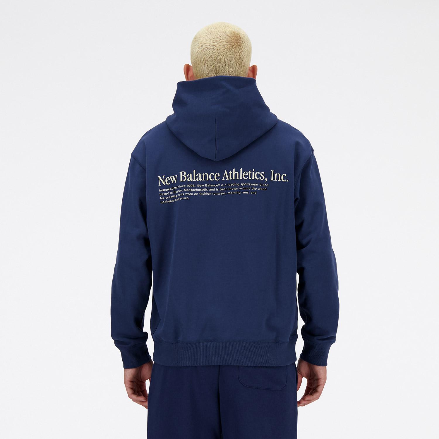 New Balance Athletics Models Never Age Relaxed Erkek Lacivert Sweatshirt