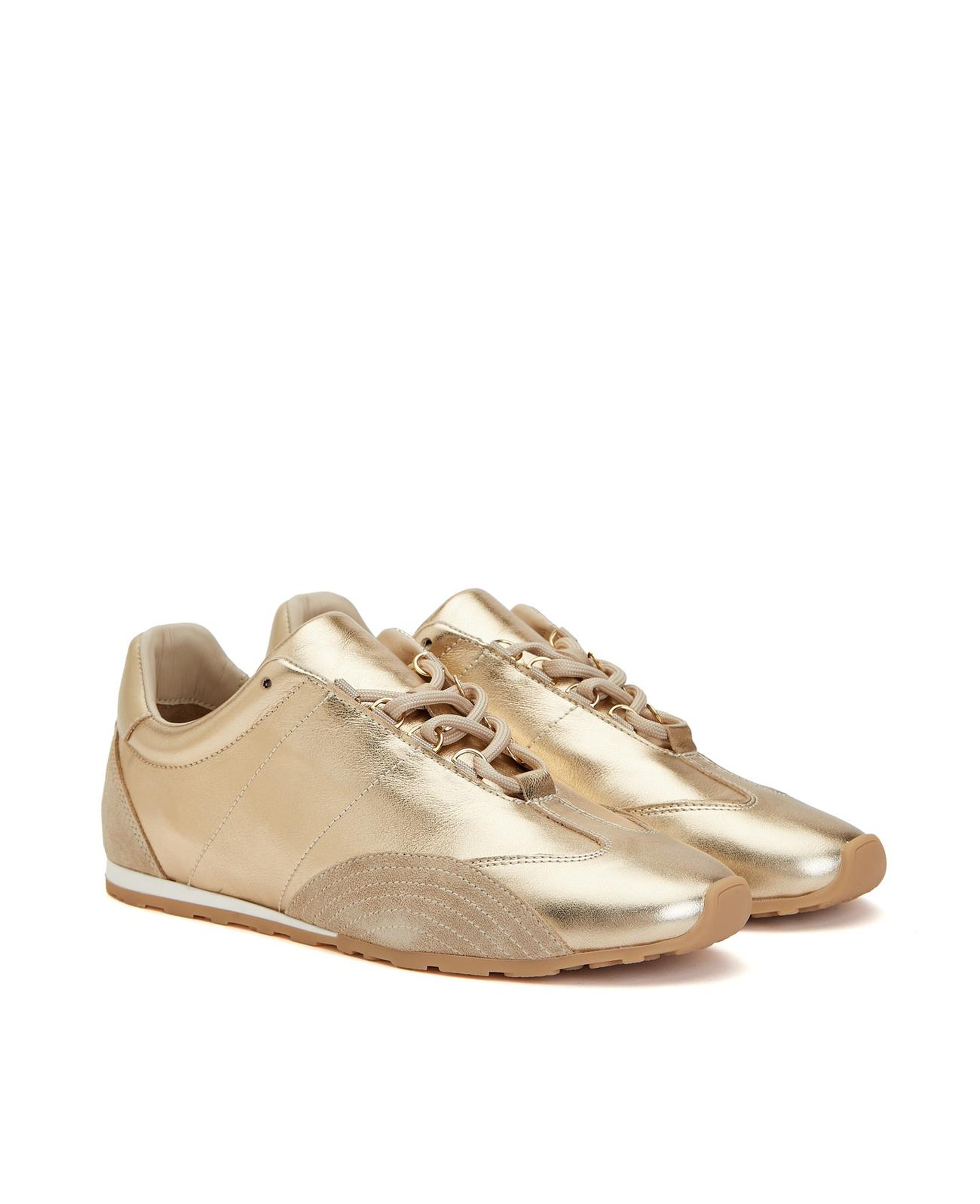 Divarese Kadın Gold Deri Sneaker