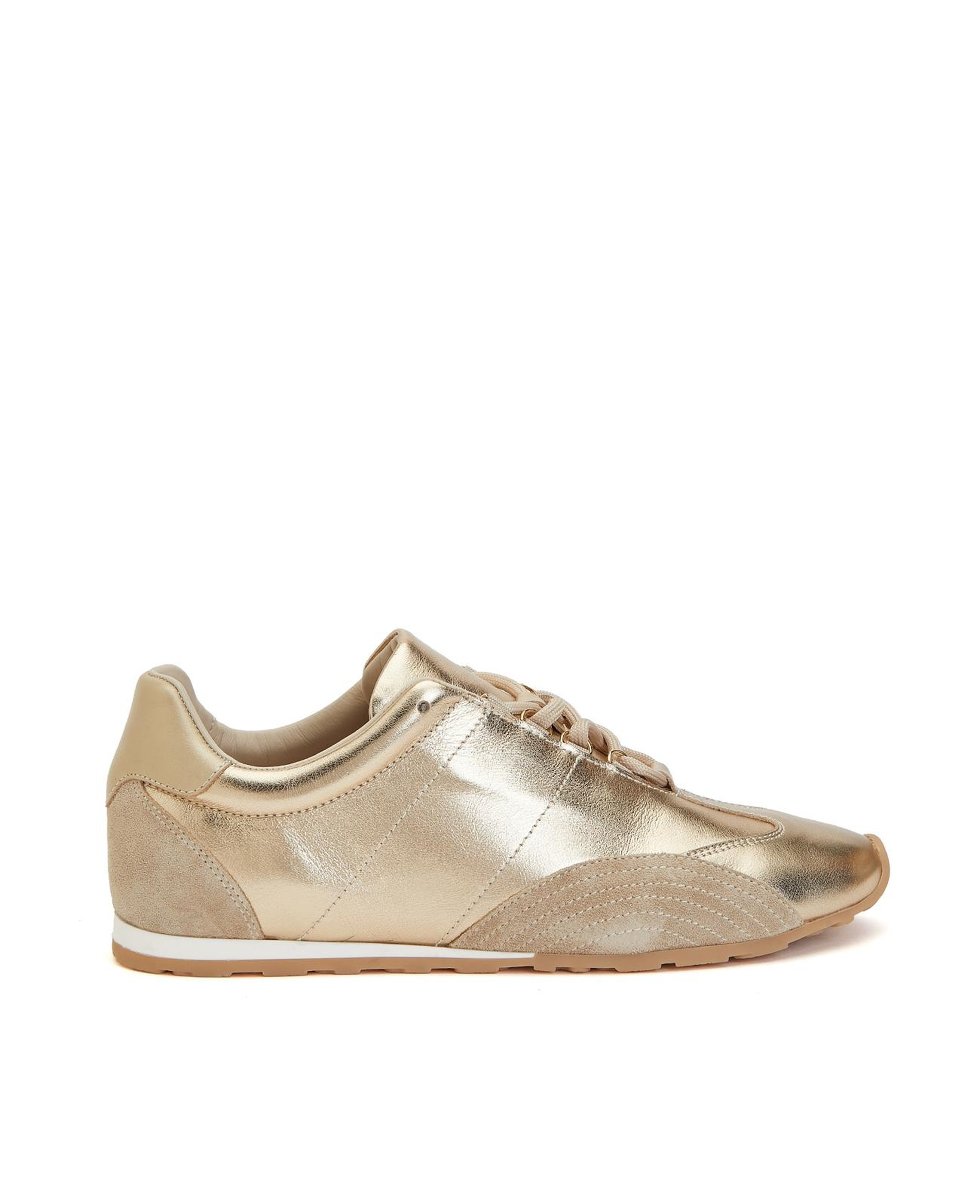 Divarese Kadın Gold Deri Sneaker