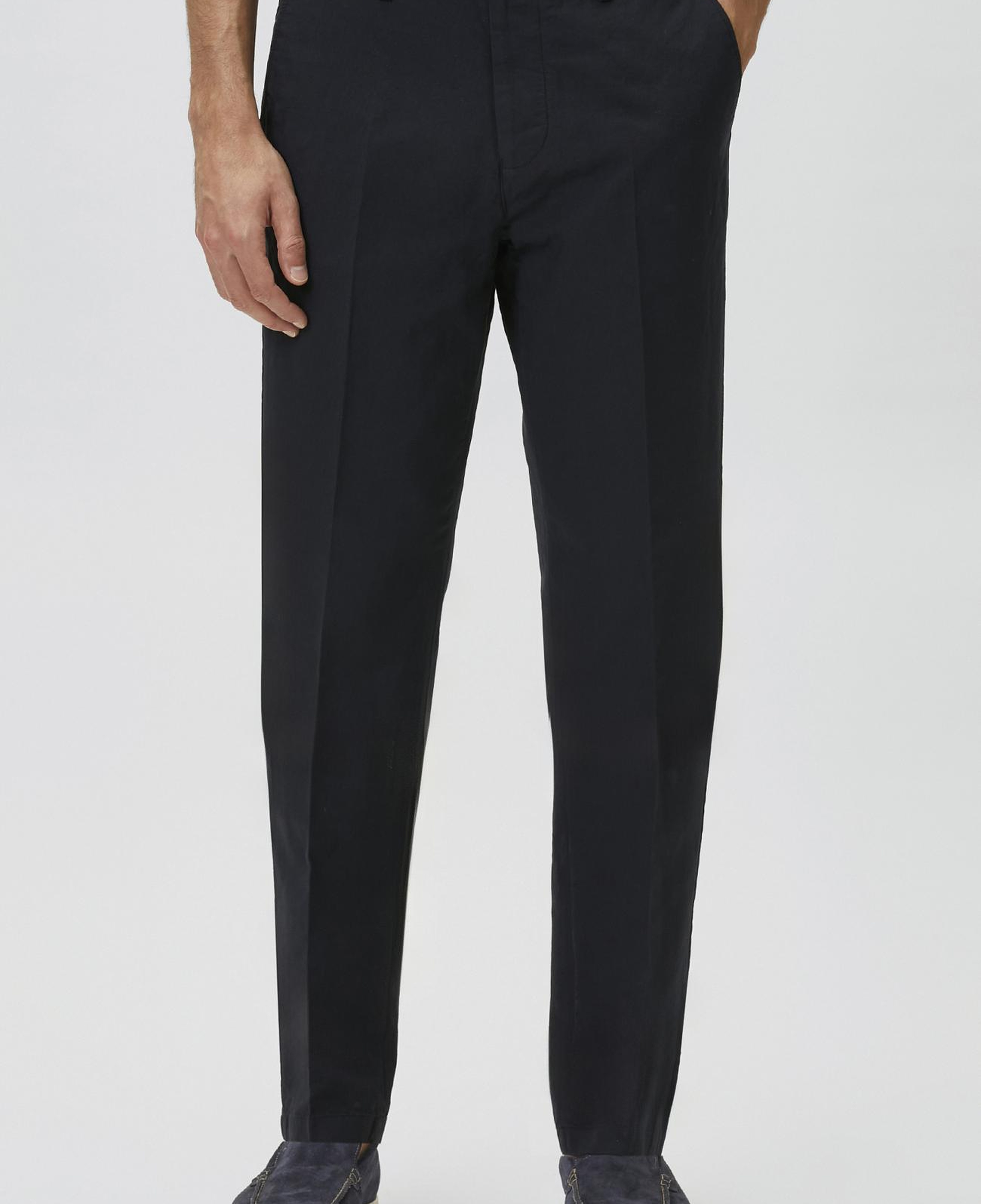 Network Erkek Lacivert Pileli Chino Casual Pantolon