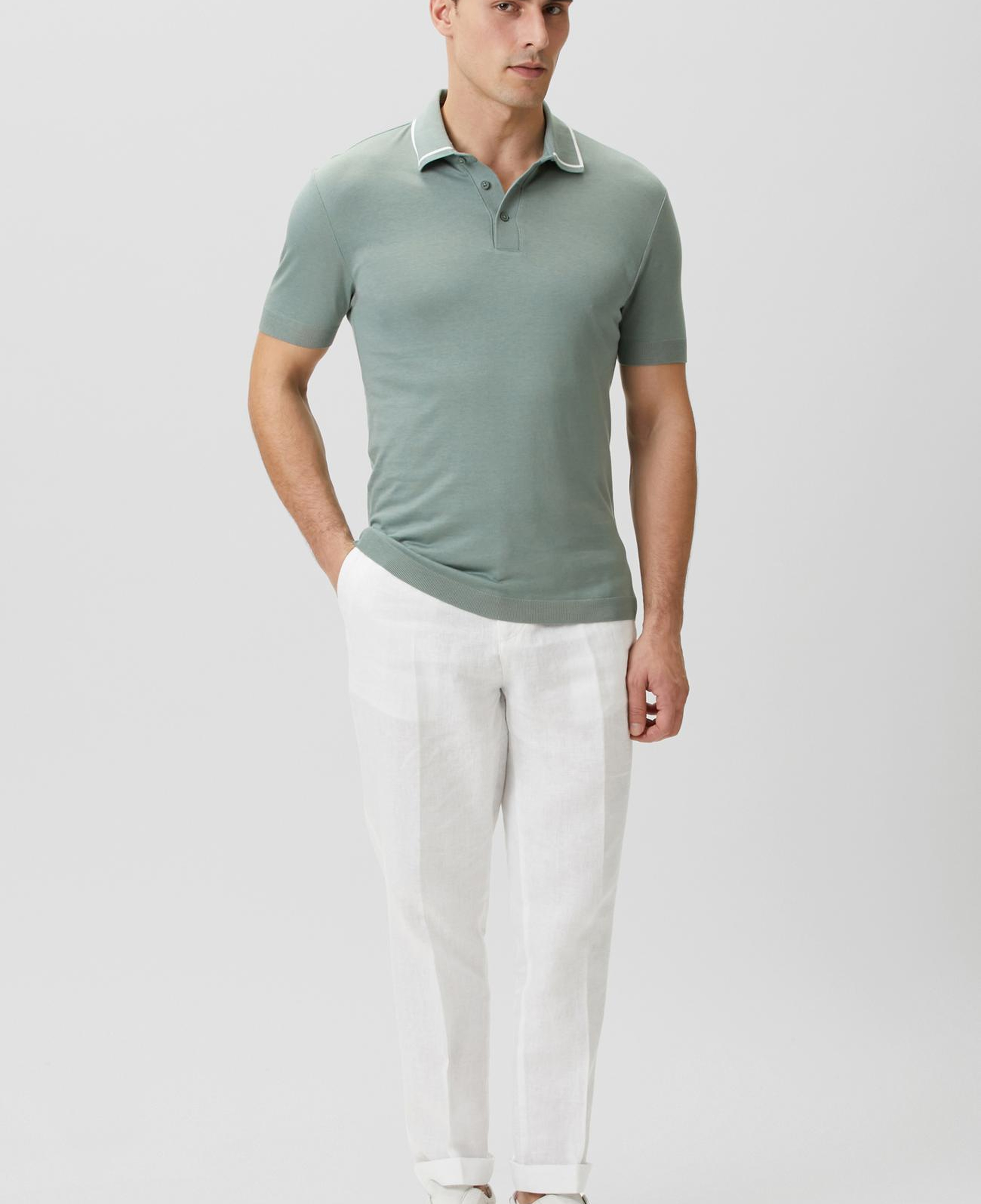 Network Erkek Mint Polo Yaka Düğmeli T-shirt