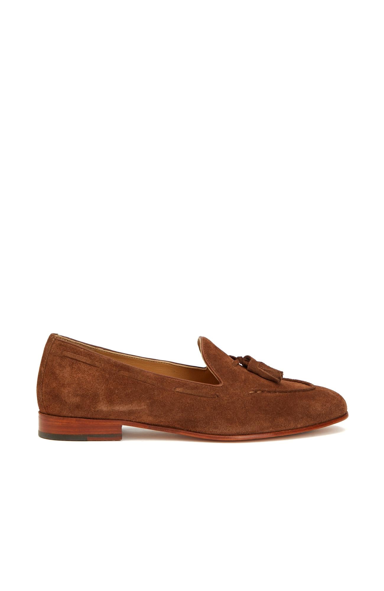 George Hogg Kadın Taba Püsküllü Süet Loafer