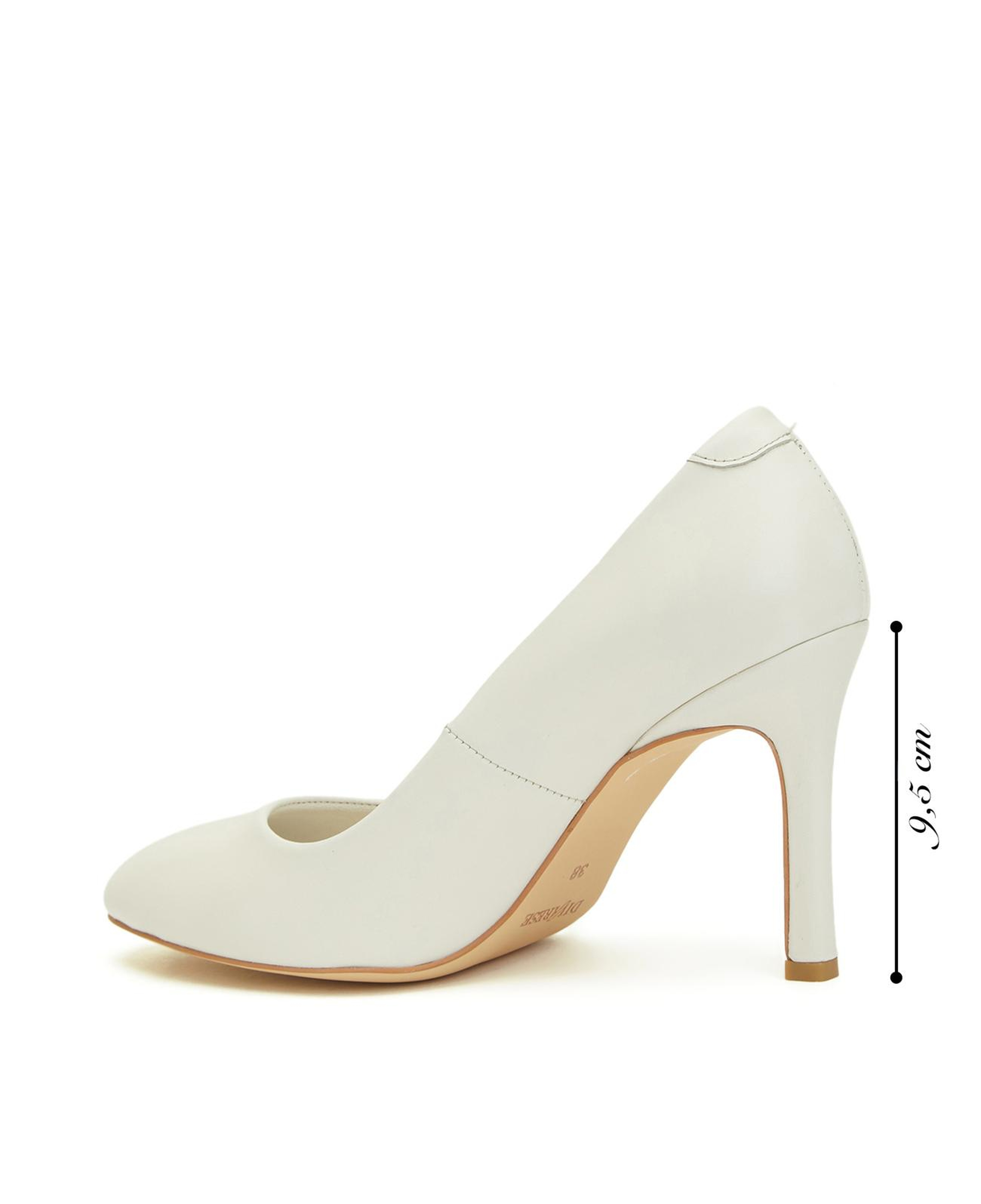 Divarese Kadın Kırık Beyaz Deri Stiletto
