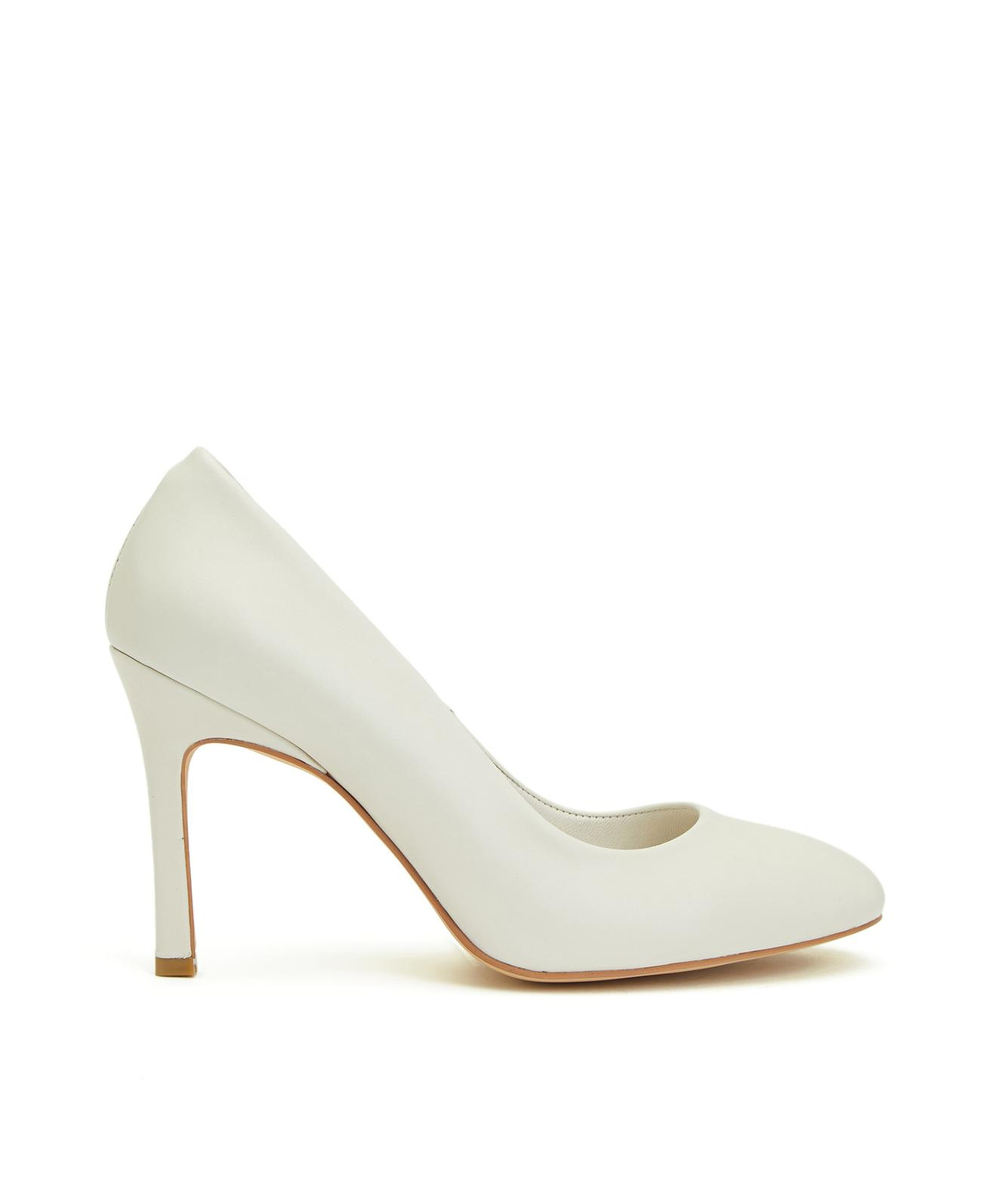 Divarese Kadın Kırık Beyaz Deri Stiletto