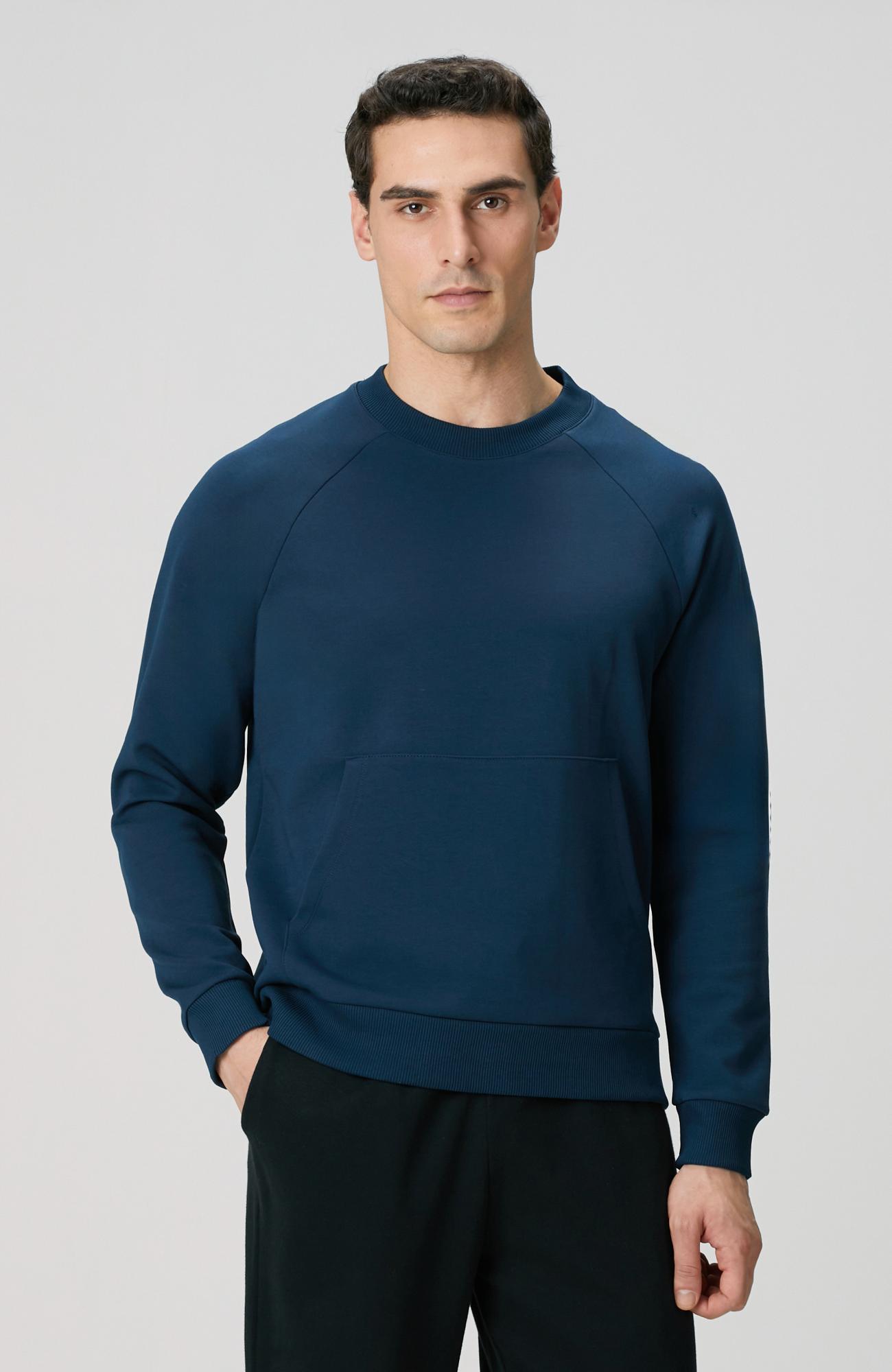 Network Erkek İndigo Kanguru Cepli Sweatshirt