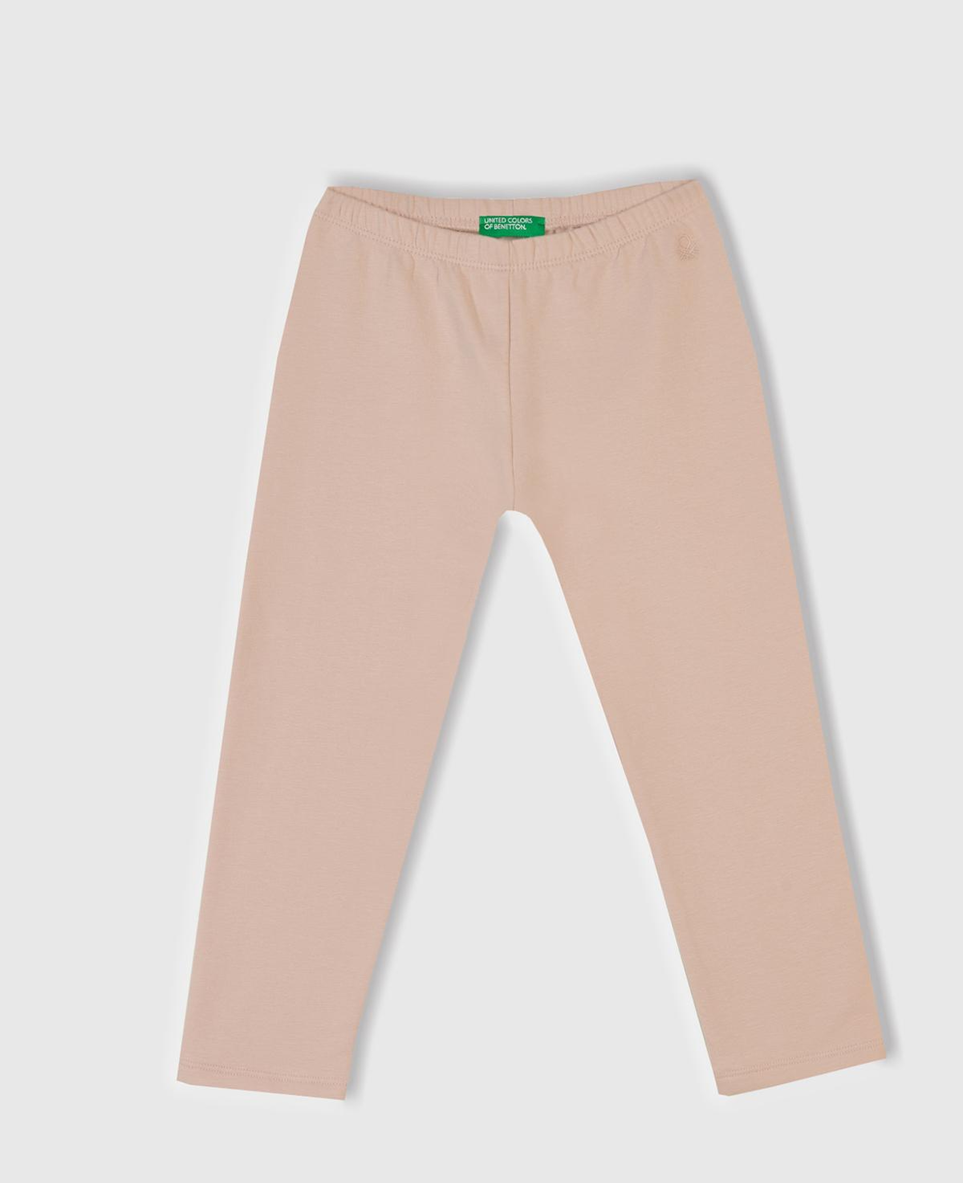 Kız Çocuk Toz Pembe Beli Logo İşlemeli Regular Fit Tayt