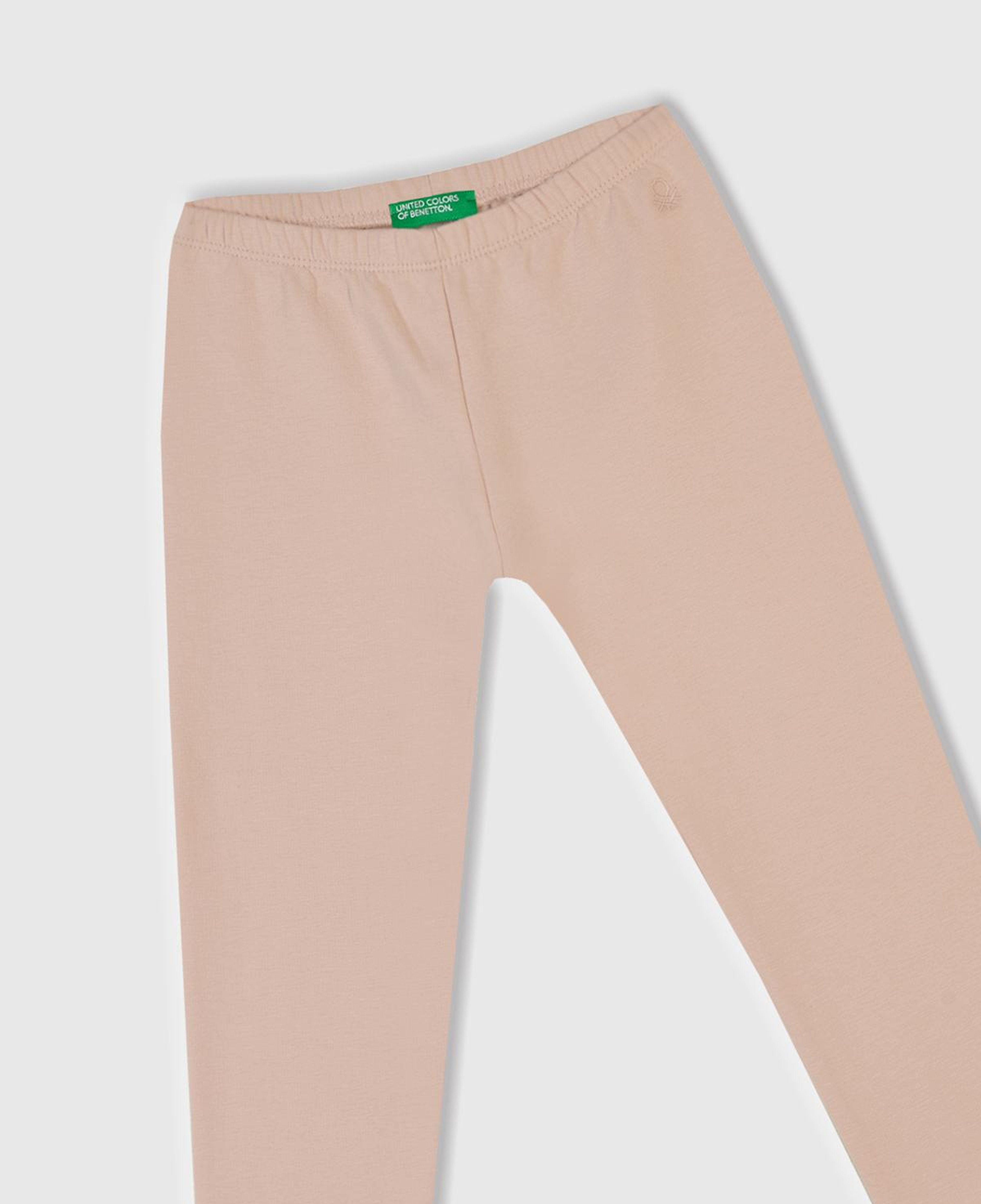 Kız Çocuk Toz Pembe Beli Logo İşlemeli Regular Fit Tayt