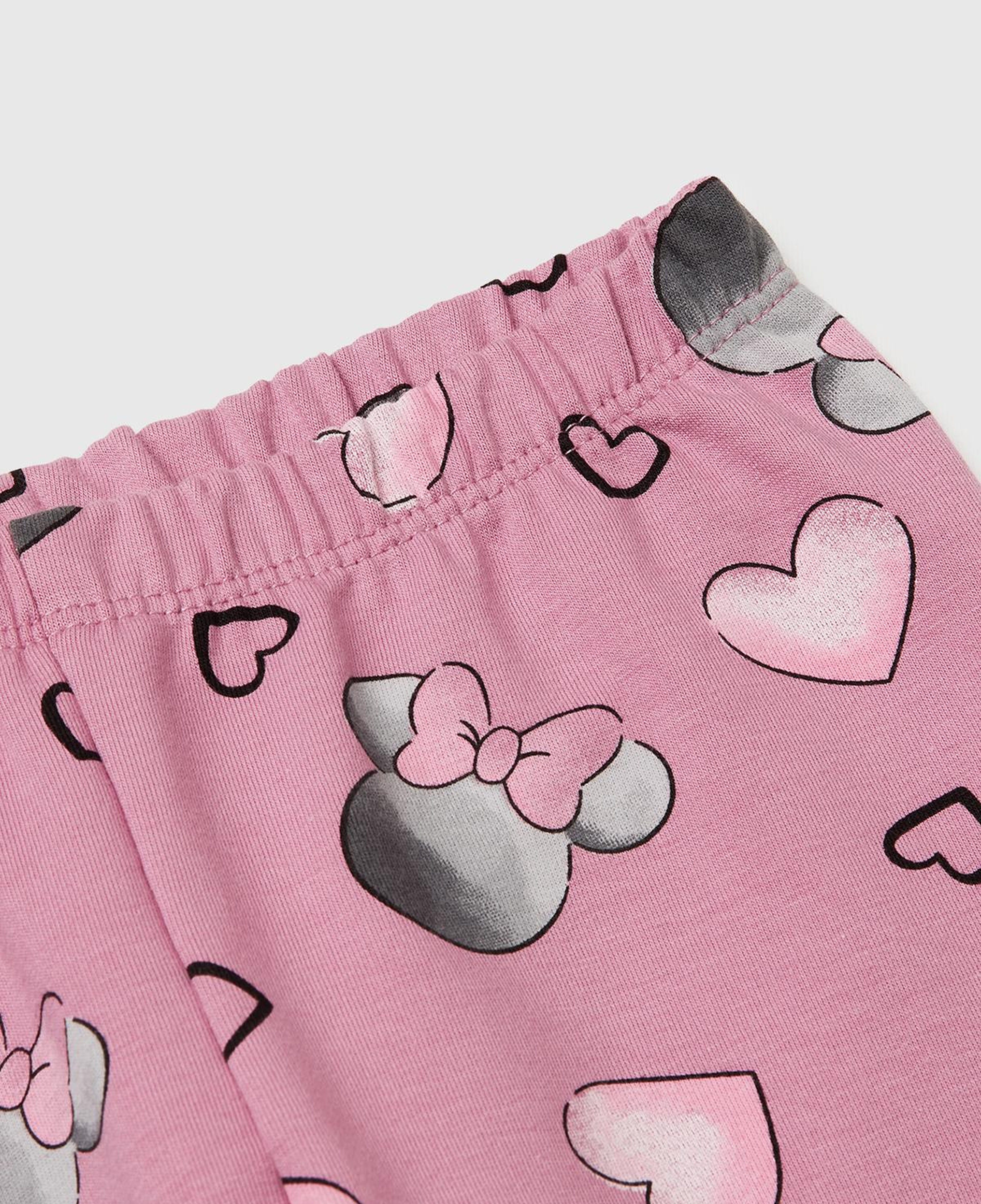 Kız Çocuk Ekru Mix Önü Baskılı Sweatshirt ve Tamamı Desenli Pantolon Takım