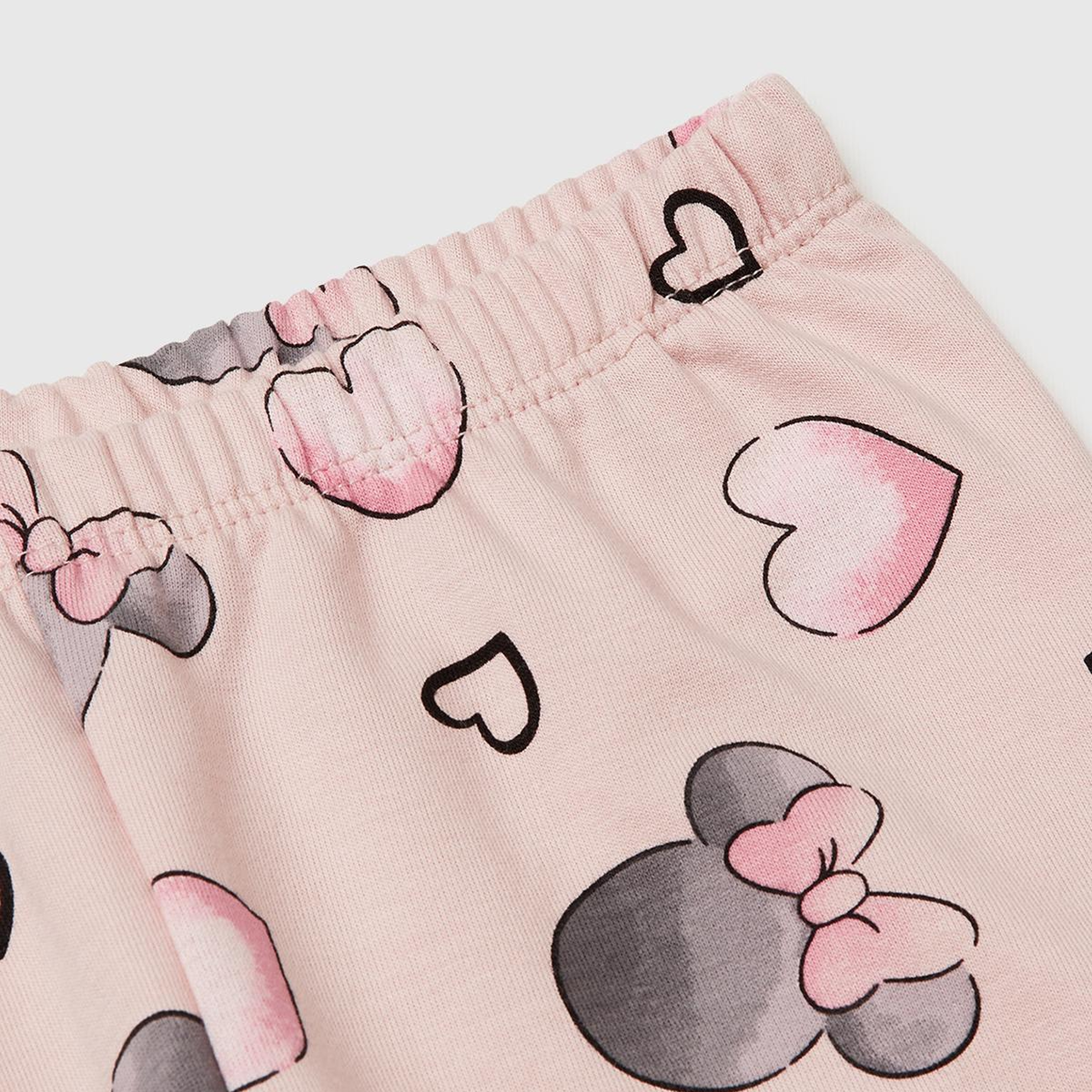 Kız Çocuk Pembe Mix Önü Baskılı Sweatshirt ve Tamamı Desenli Pantolon Takım