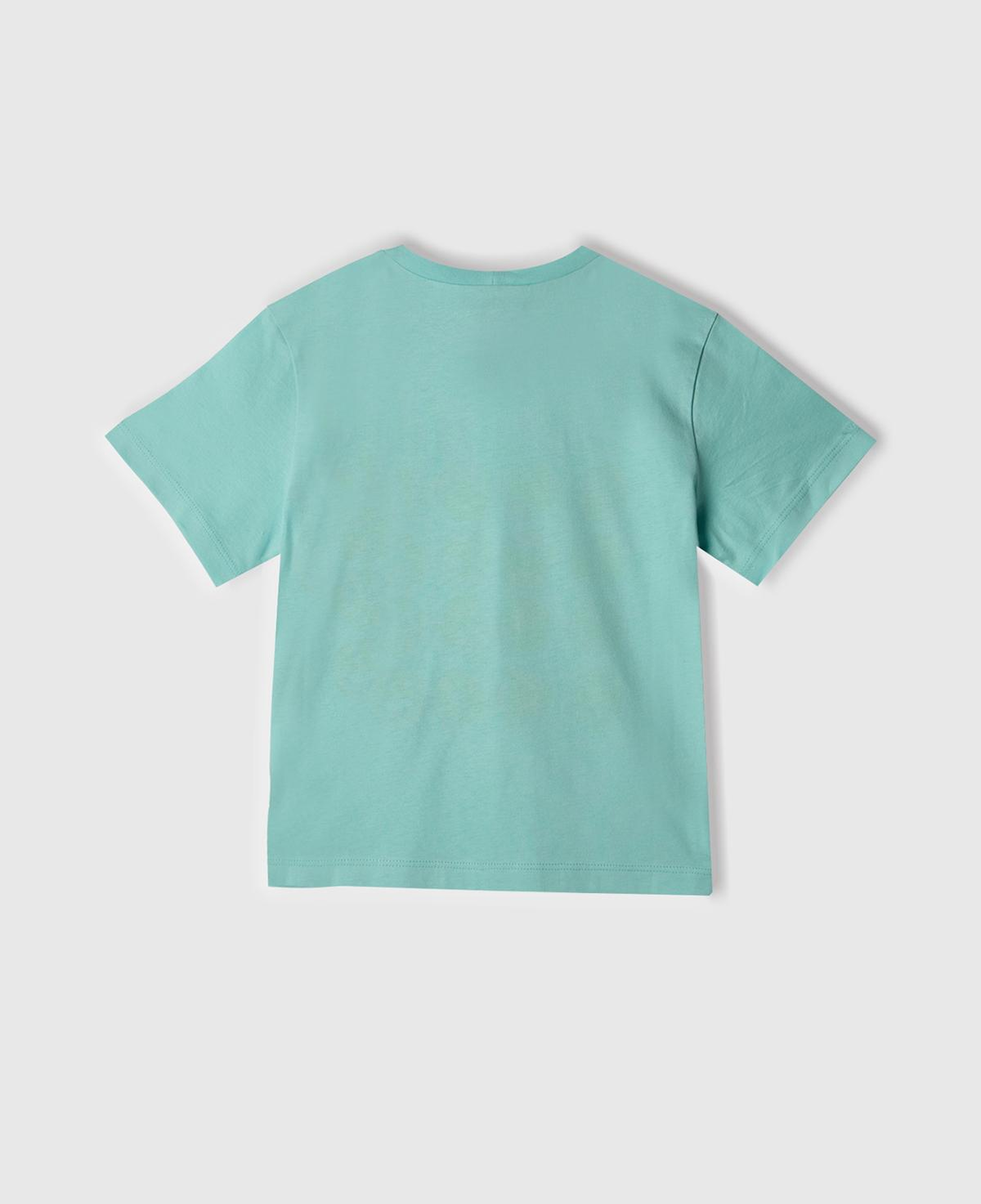 Erkek Çocuk Su Yeşili Smiley World Baskılı Logo Etiketli T-Shirt