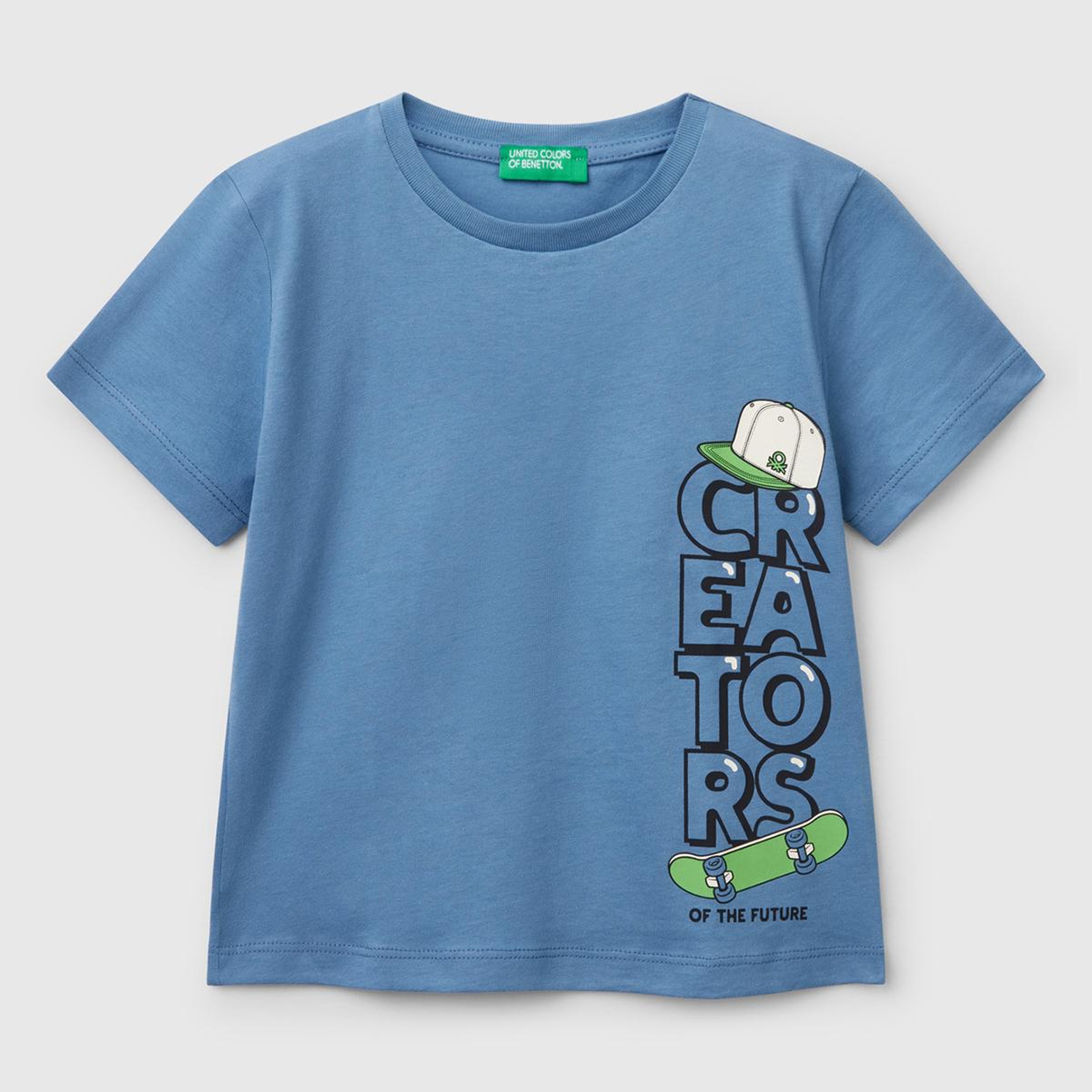 Erkek Çocuk Havacı Mavi Grafik Baskılı T-Shirt