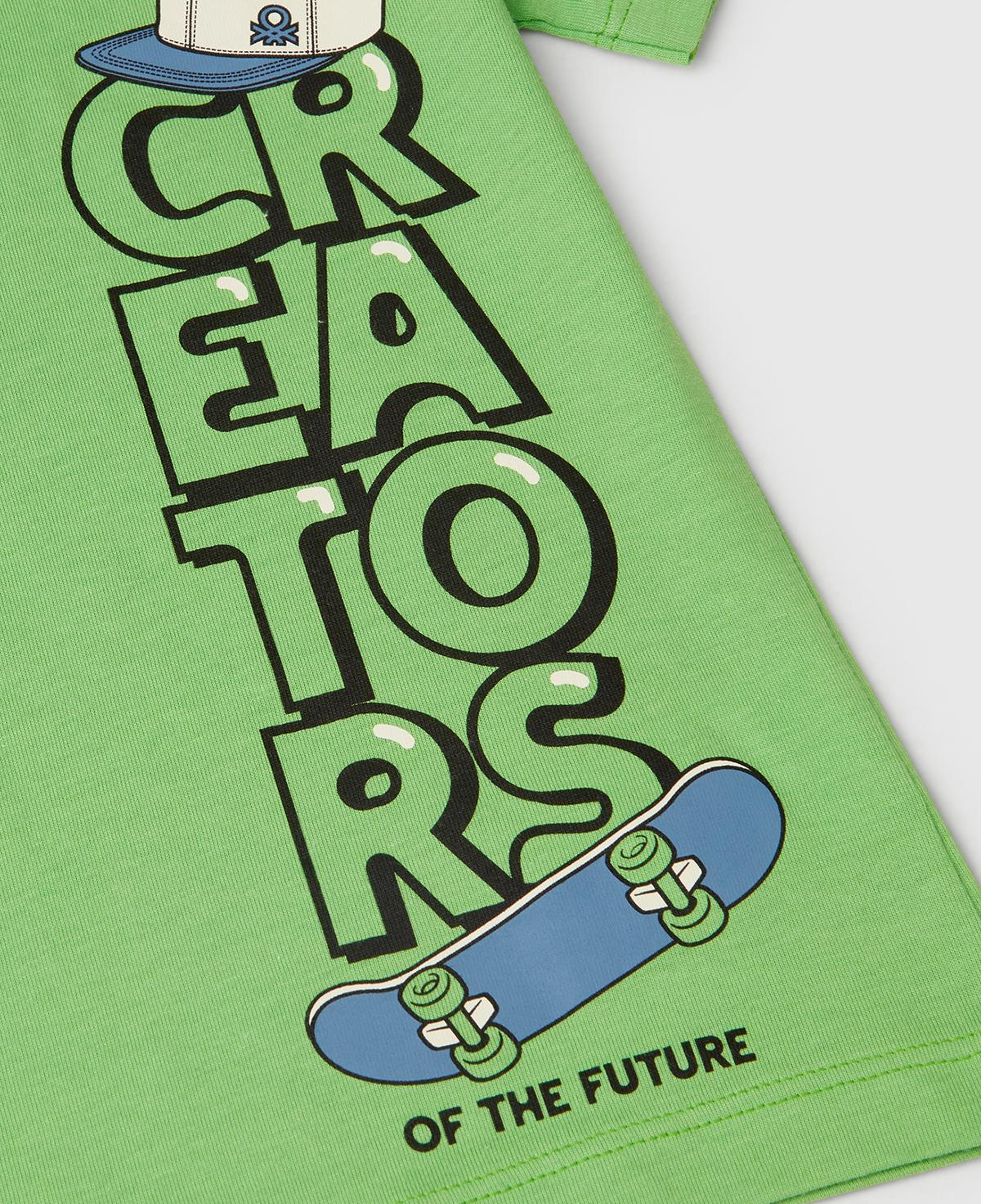 Erkek Çocuk Fıstık Yeşili Grafik Baskılı T-Shirt