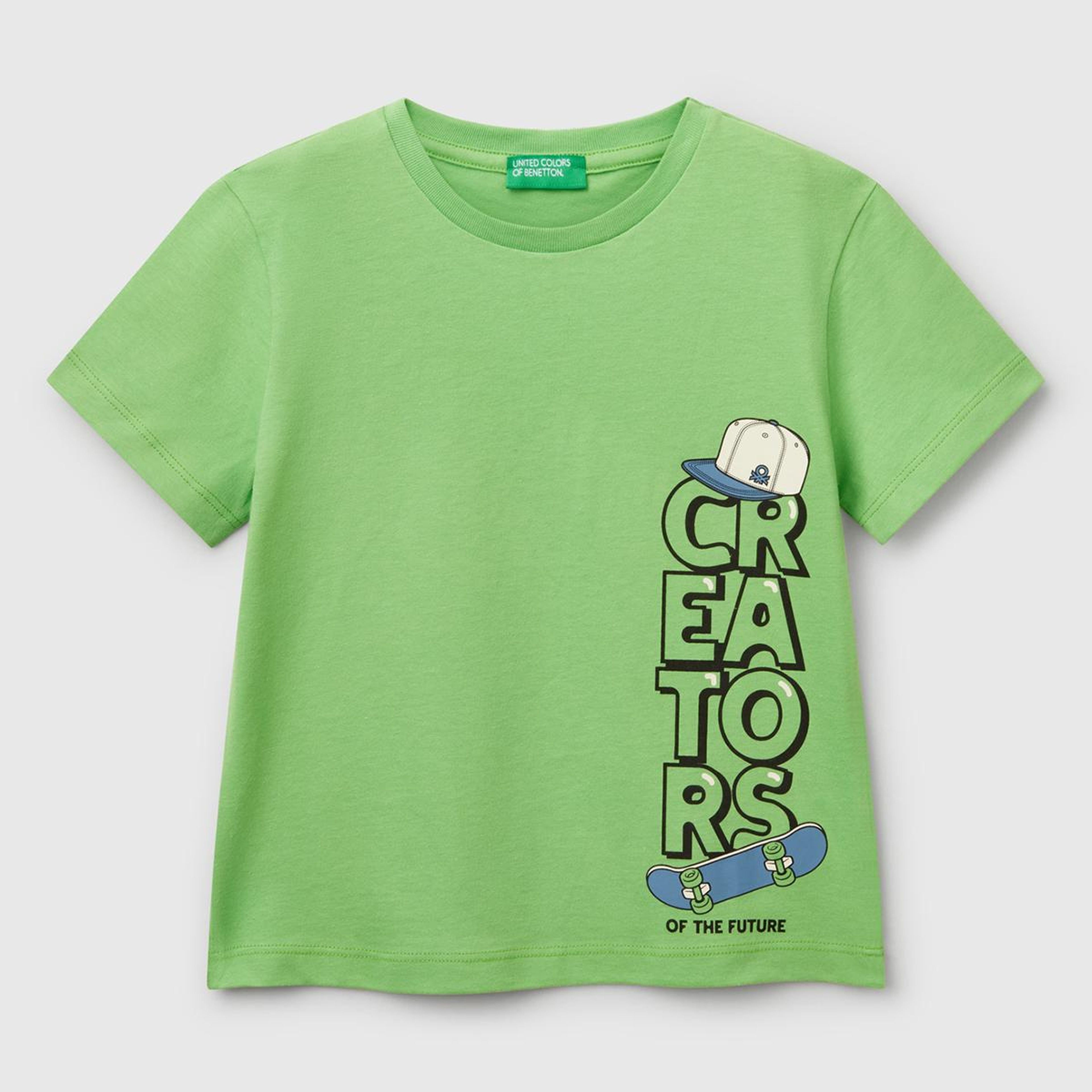 Erkek Çocuk Fıstık Yeşili Grafik Baskılı T-Shirt