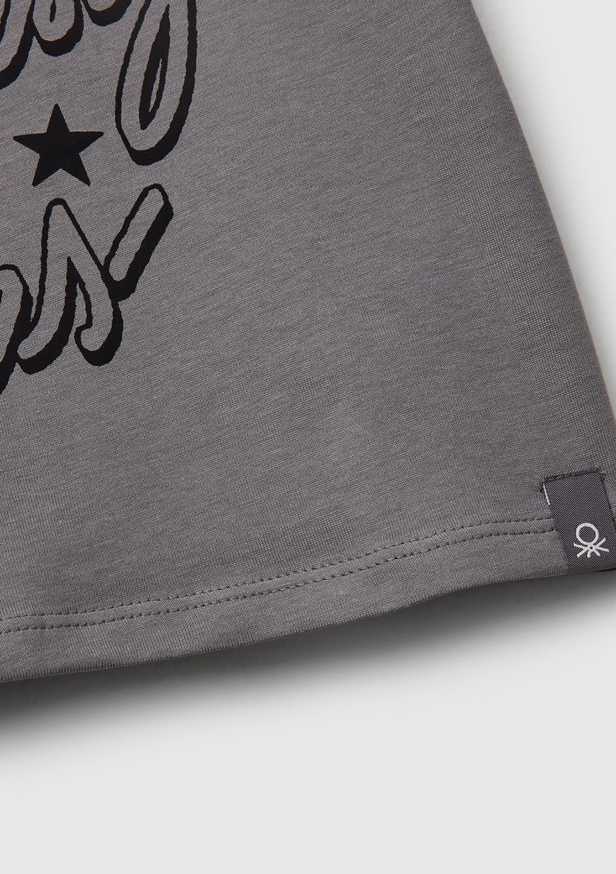 Kız Çocuk Antrasit Rolling Stones Baskılı Logo Etiketli T-Shirt