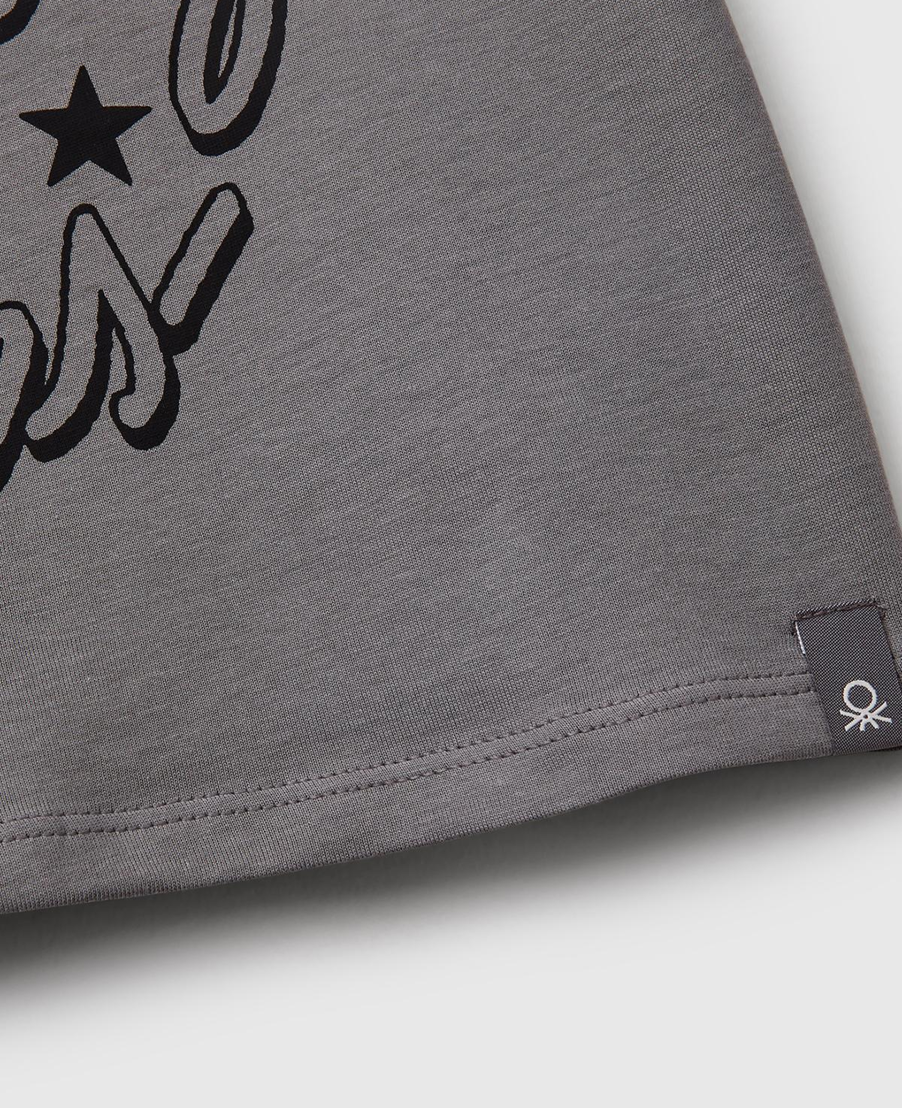 Kız Çocuk Antrasit Rolling Stones Baskılı Logo Etiketli T-Shirt