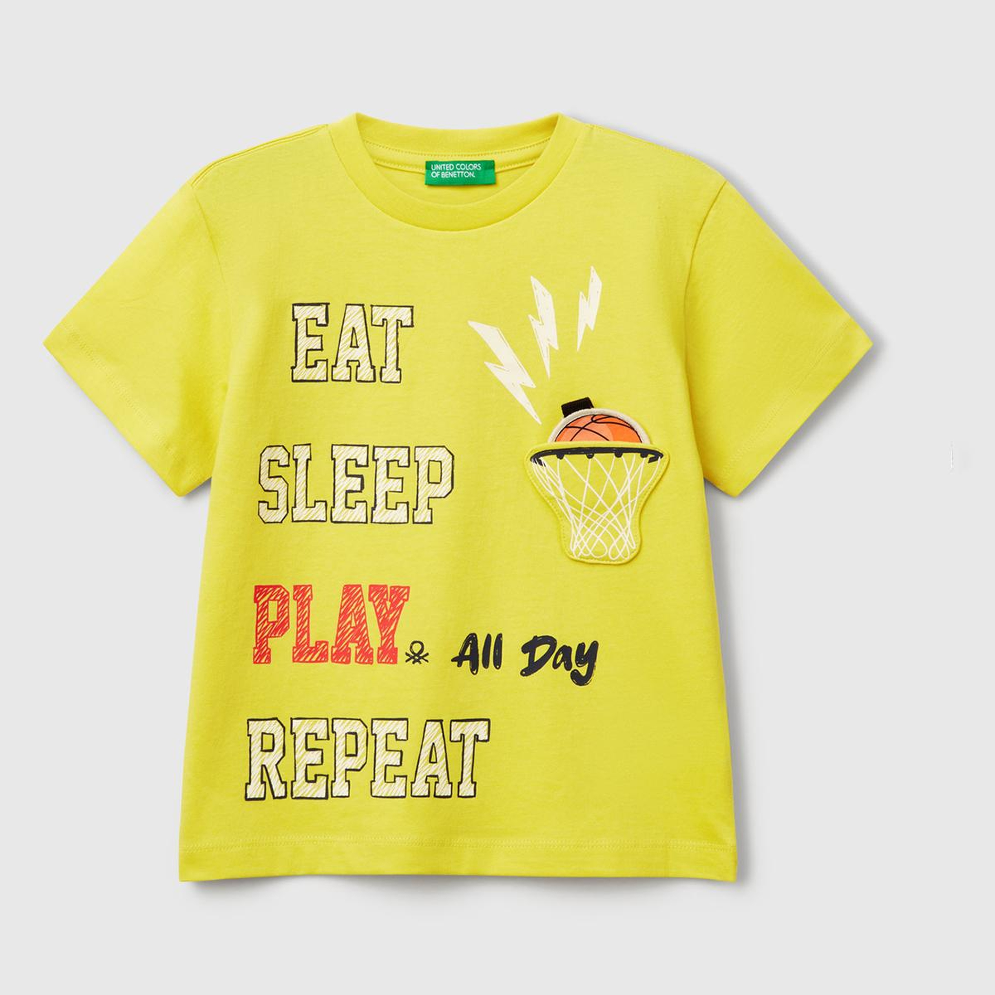 Erkek Çocuk Sarı 3D Baskılı T-Shirt