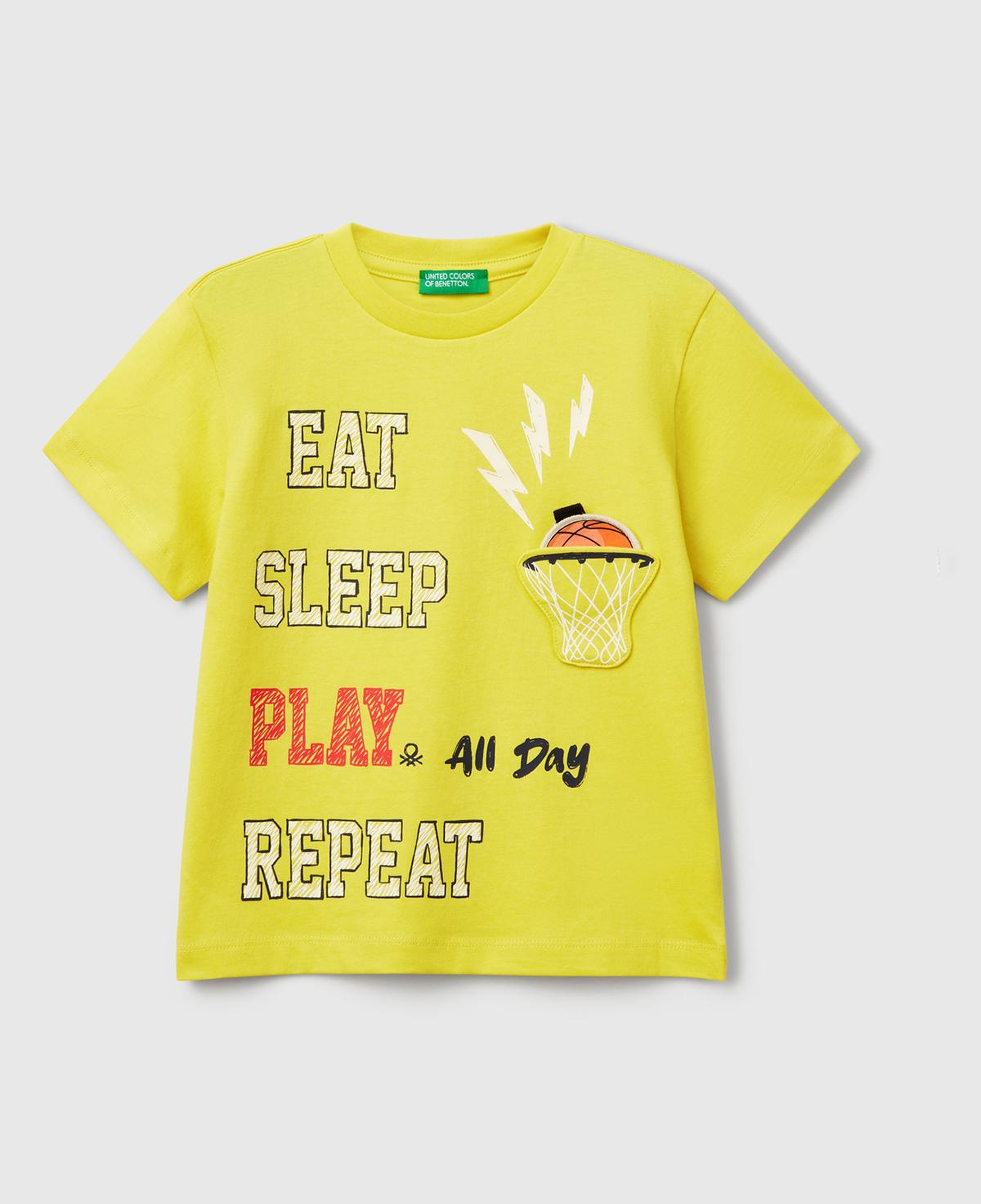 Erkek Çocuk Sarı 3D Baskılı T-Shirt