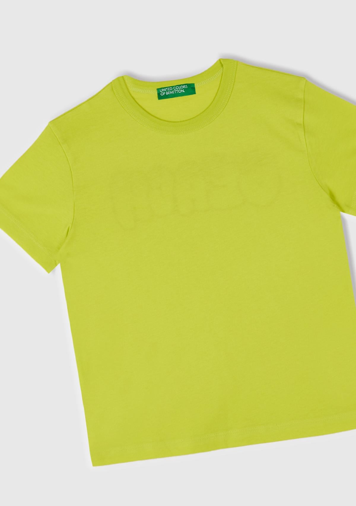 Erkek Çocuk Yeşil Ananas Bakılı T-Shirt