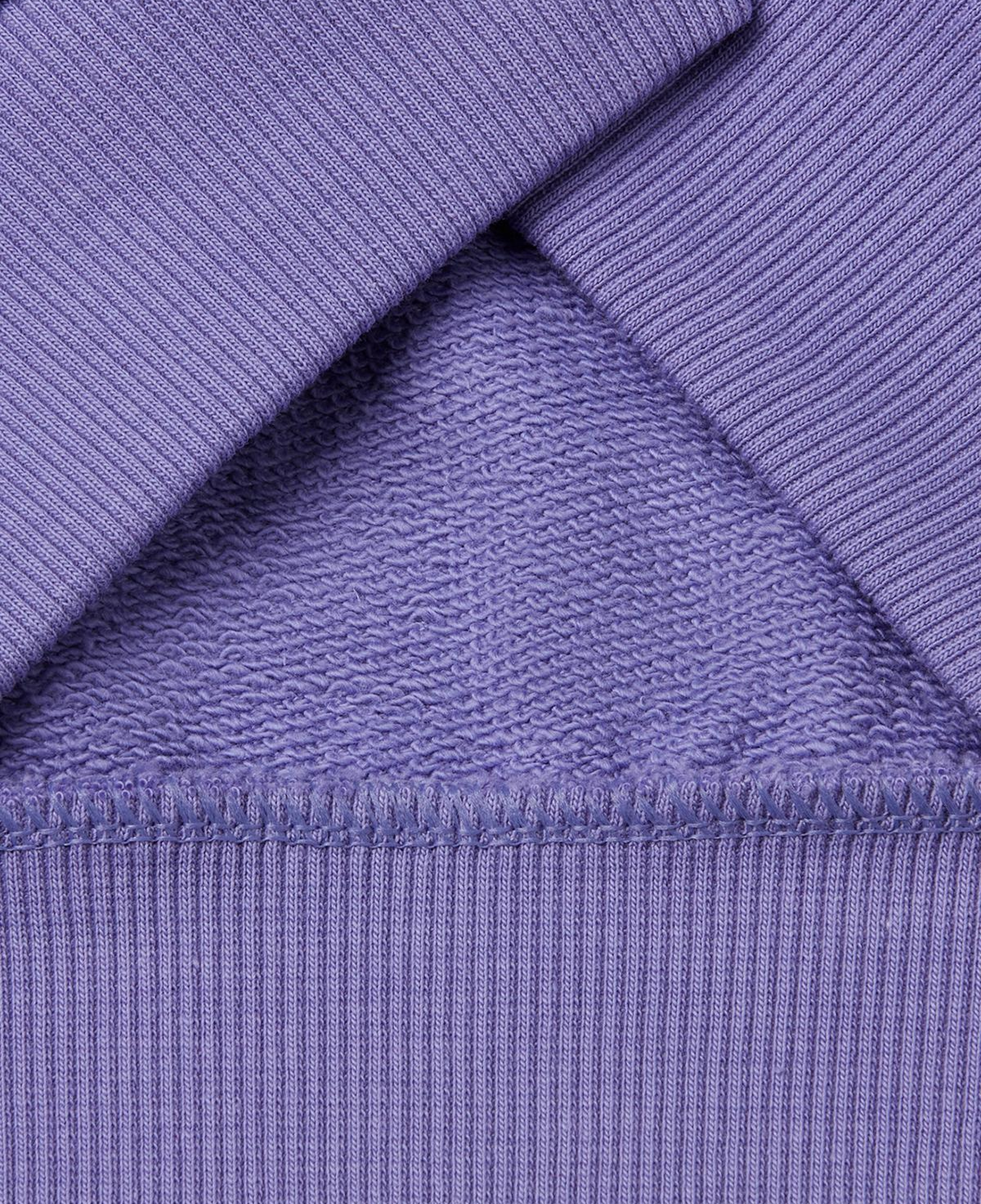 Kız Çocuk Mor Simli Benetton Logo Baskılı Bisiklet Yaka Sweatshirt