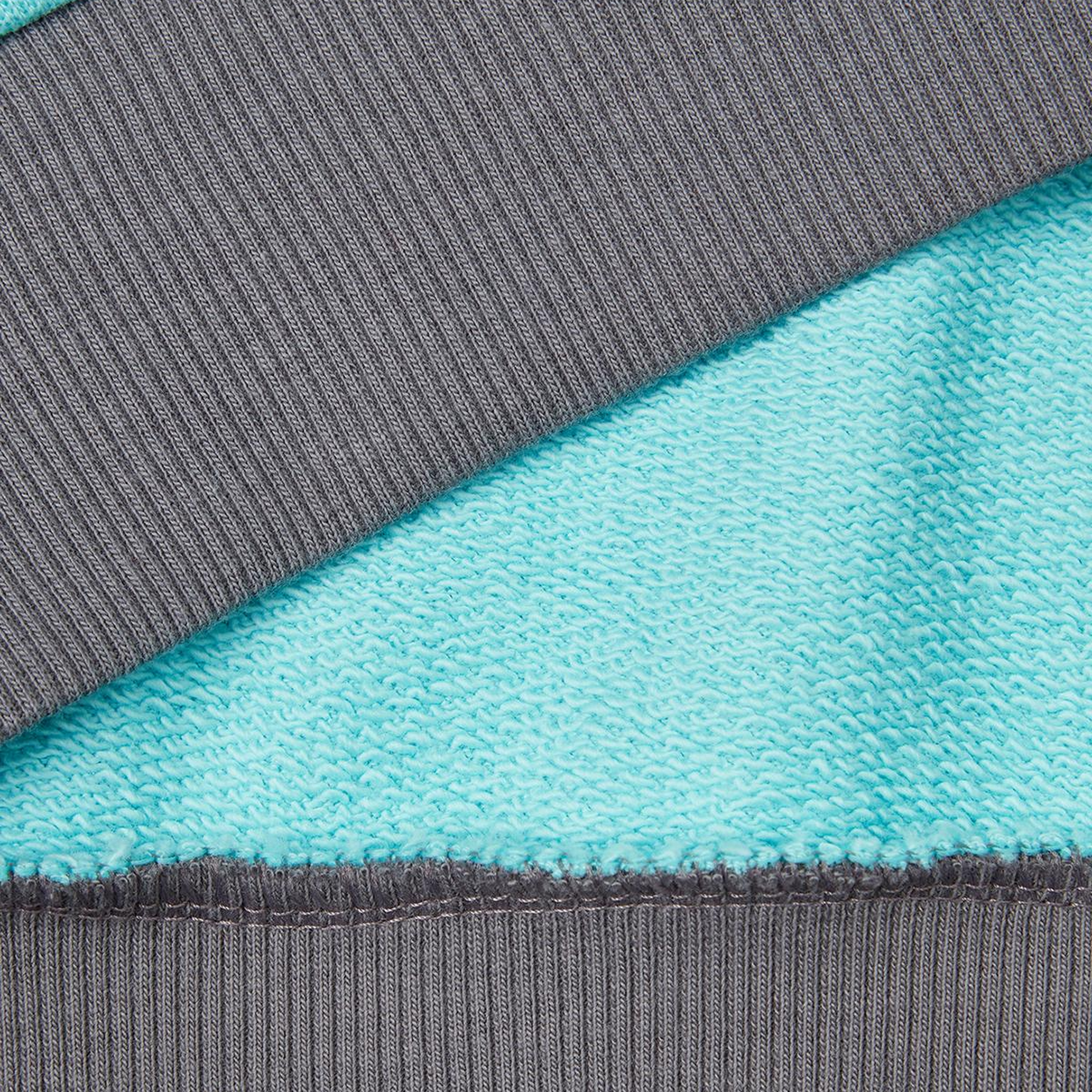 Erkek Çocuk Turkuaz Mix Benetton Logo Baskılı Bisiklet Yaka Sweatshirt
