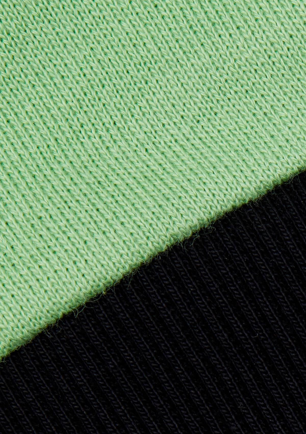 Erkek Çocuk Fıstık Yeşili Mix Benetton Logo Baskılı Bisiklet Yaka Sweatshirt