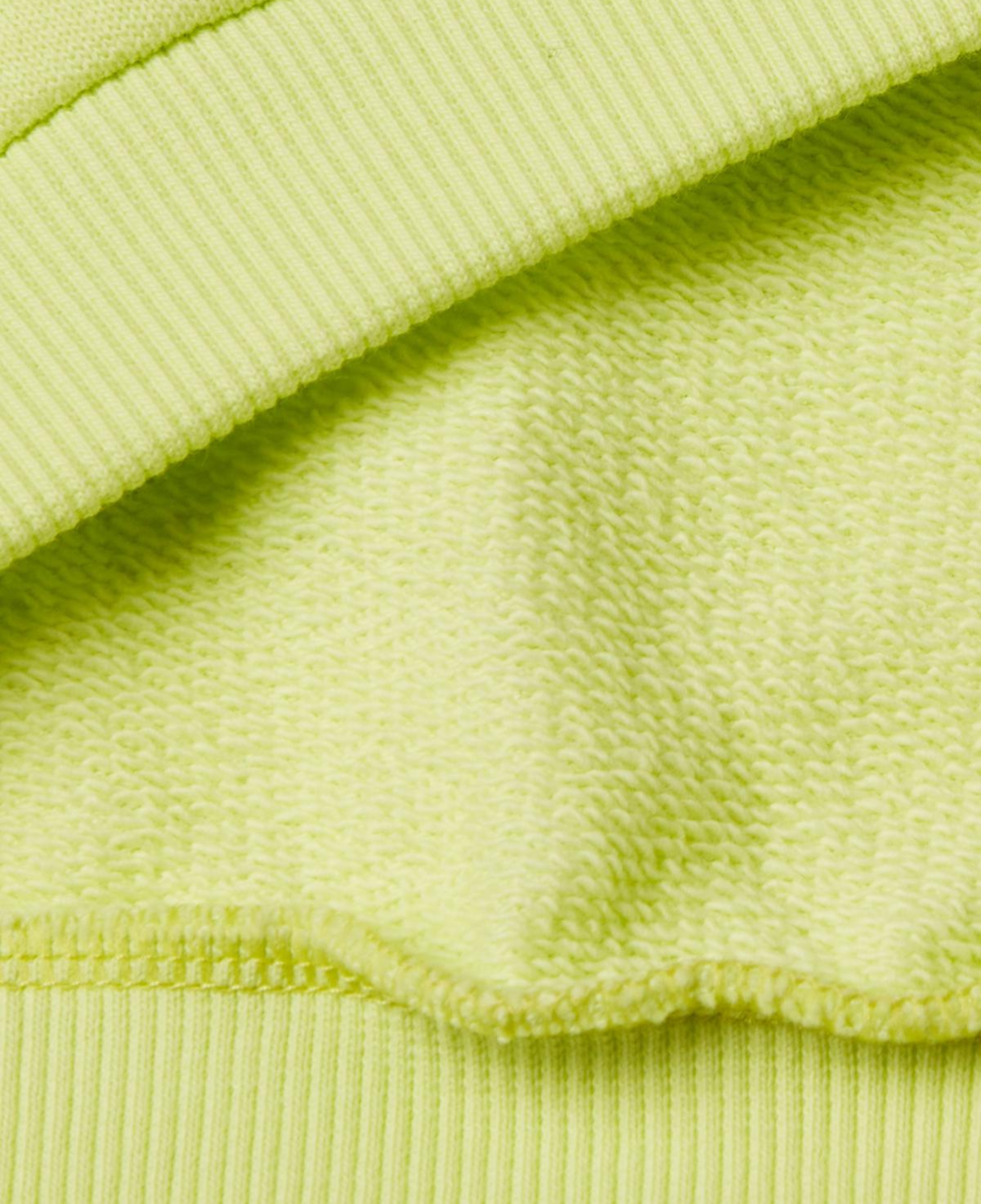 Kız Çocuk Sarı Benetton Logo Baskılı Kapüşonlu Sweatshirt