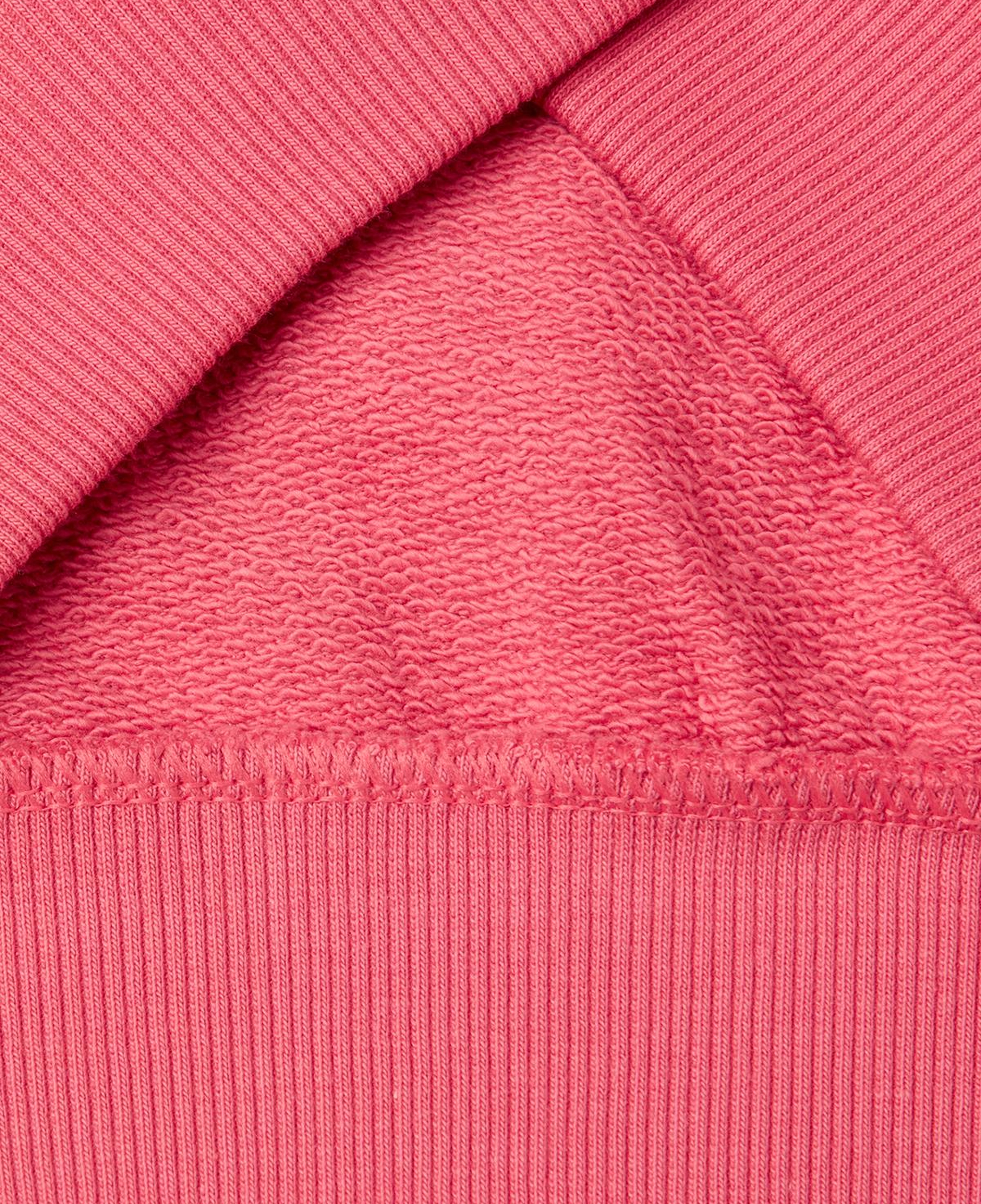 Kız Çocuk Fuşya Simli Benetton Logo İşlemeli Fermuarlı Sweatshirt