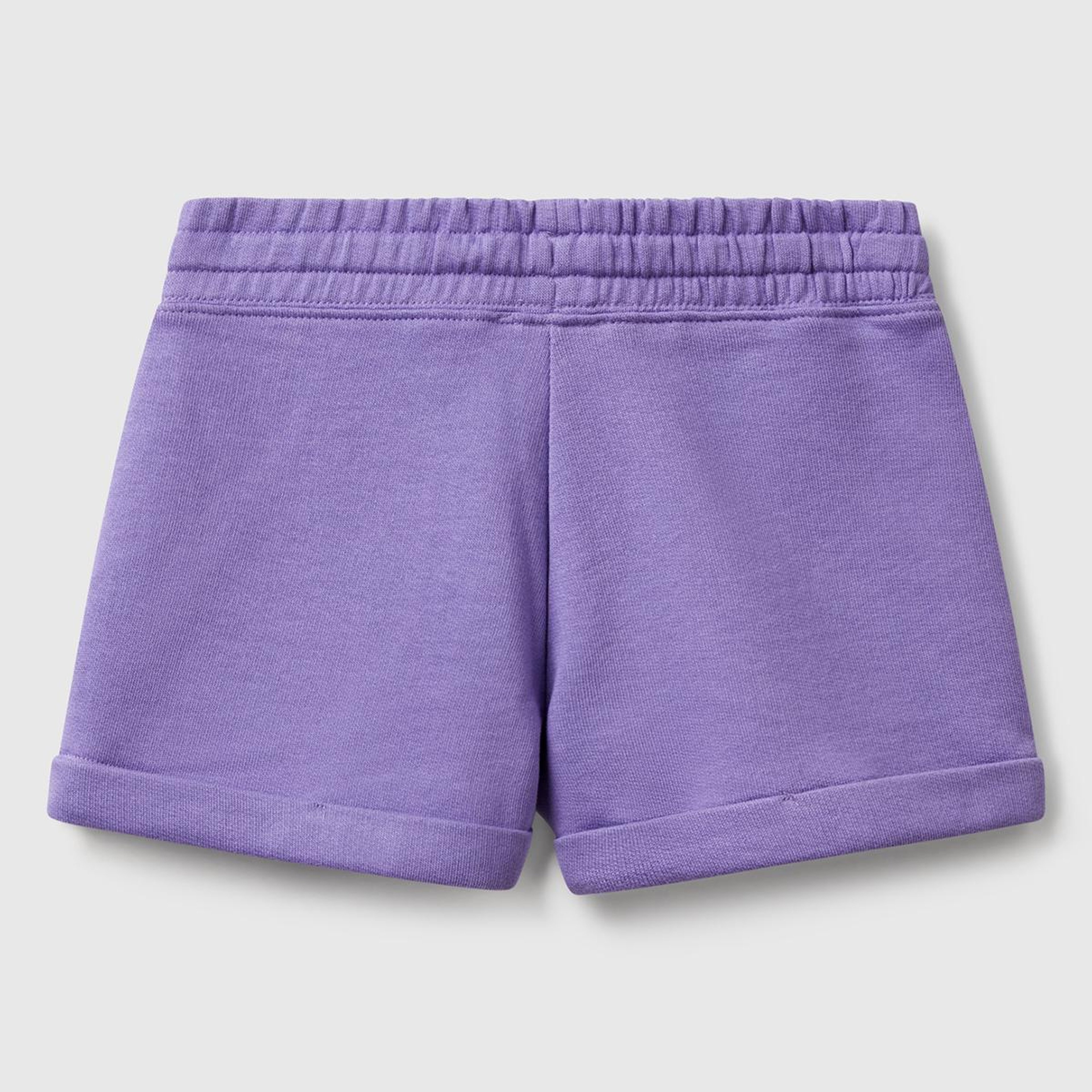 Kız Çocuk Mor Logolu Sweat Şort